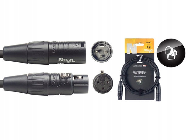 Stagg Ndx3r3 - 3m Dmx-kabel