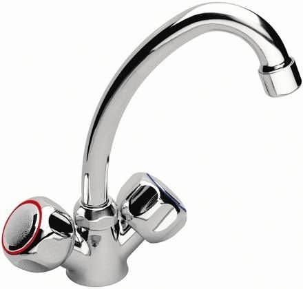 Standard-waschtischarmatur, Freistehend, Verchromt