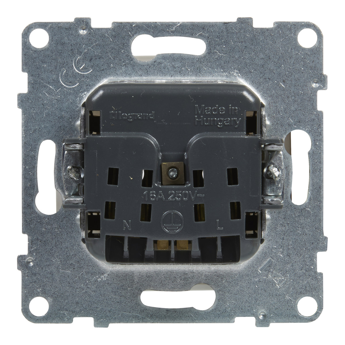 Steckdose 2p+z - 16 A - 250 V - Schraubklemmen, Weiß