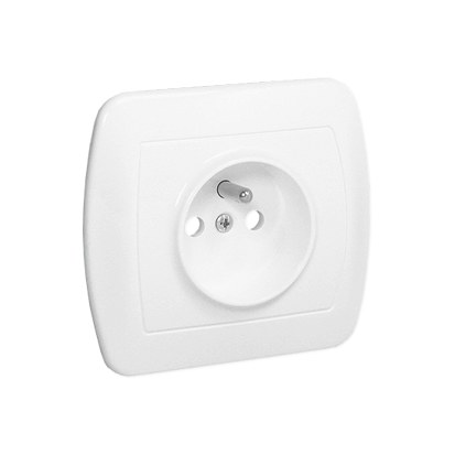 Einzelsteckdose Mit Erdung Und Abdeckungen Agz1ze/11 Kabel Weiß