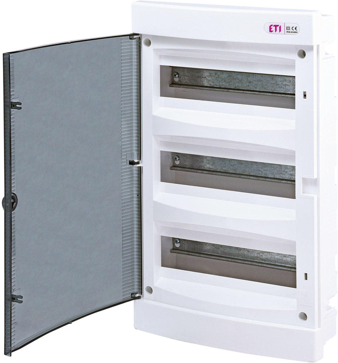 Unterputz-verteilerkasten Mit 36 Modulen, Schutzart Ip40, Transparente Tür Ecm36pt-s