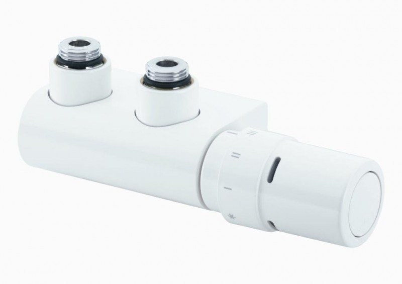 Vhx-duo Set, Abgewinkelt, Doppelanschluss 50 Mm Für Dekorative Heizkörper
