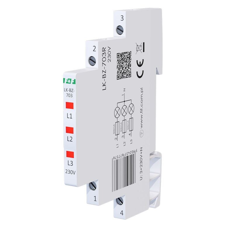Betriebsanzeigelampe Mit Schutzschaltung Lk-bz-703r 1/3s 3x230v 3xled C