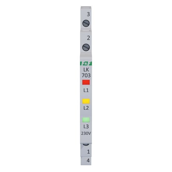 Betriebskontrollleuchte 3xled Rot, Gelb, Grün, Schlankes 1/3 Modul L