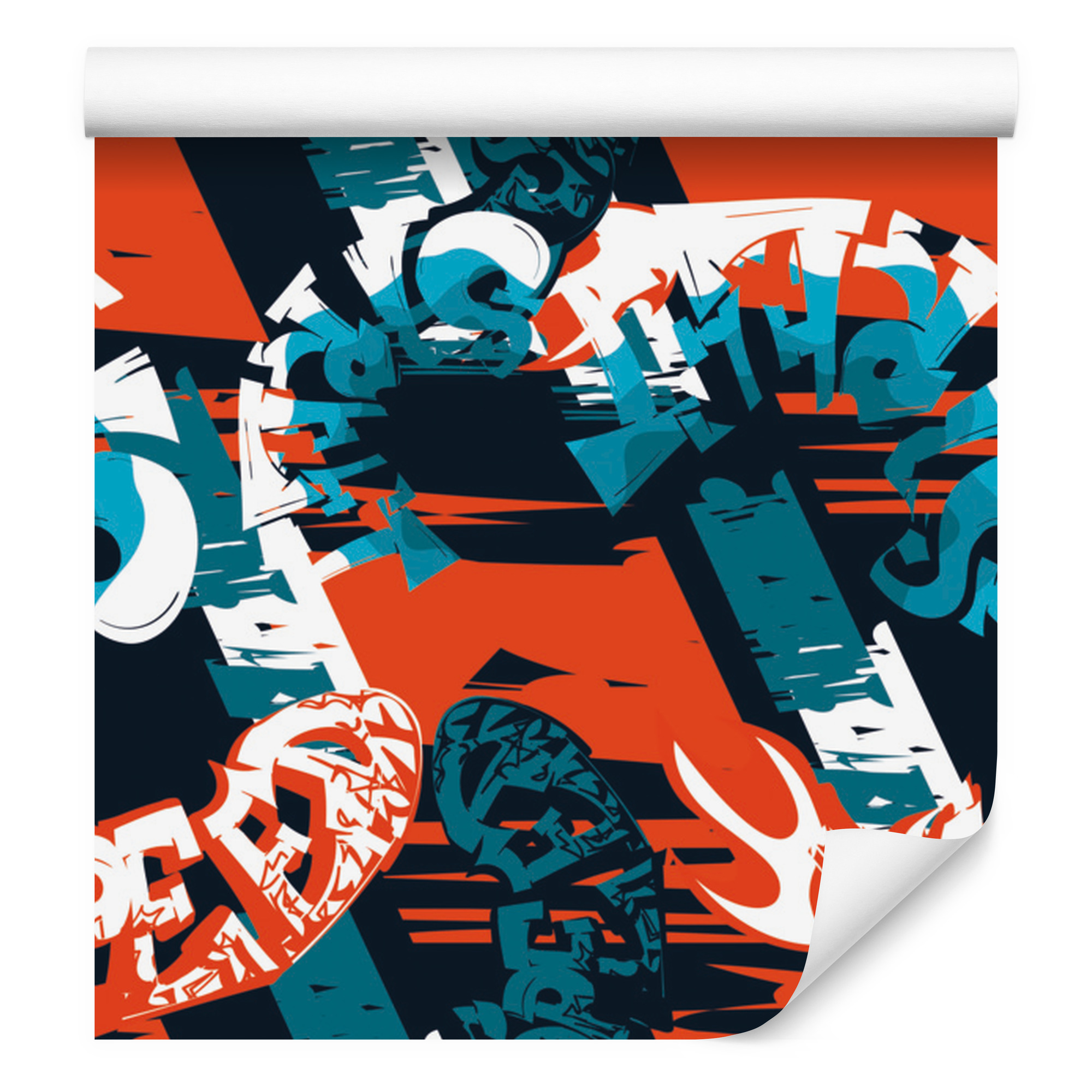 Graffiti-tapete Für Wohn- Und Schlafzimmer, 50 X 1000 Cm