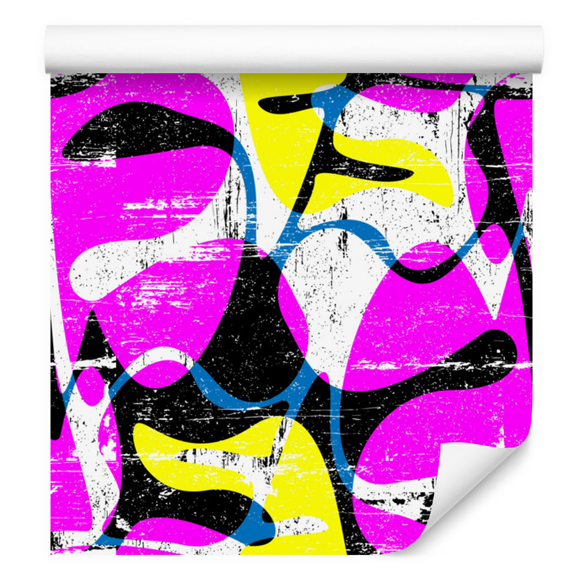 Bunte Graffiti-tapete Für Wohn- Und Schlafzimmer, 50 X 1000 Cm