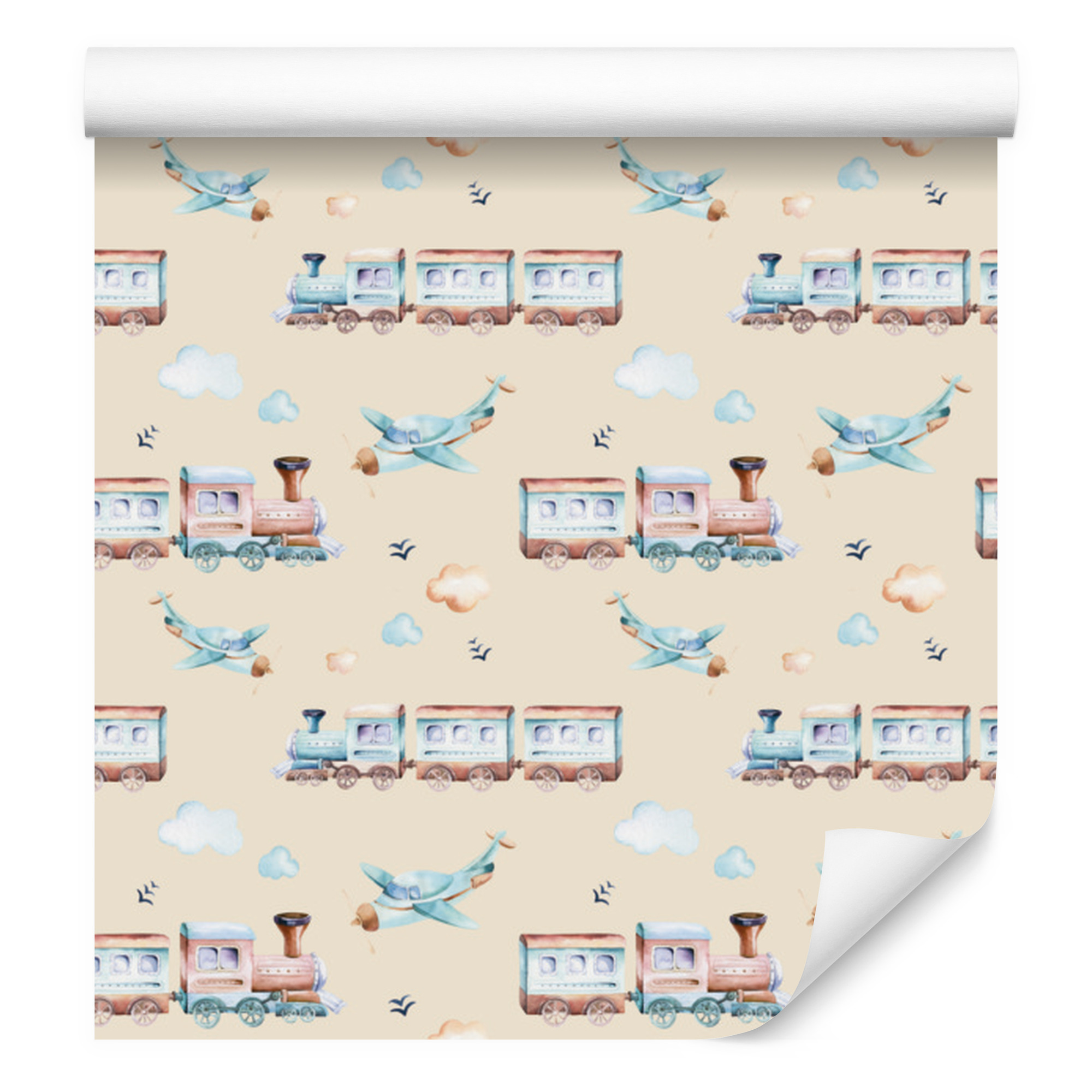 Flugzeug- Und Zugtapete Für Wohn- Und Schlafzimmer, 50 X 1000 Cm