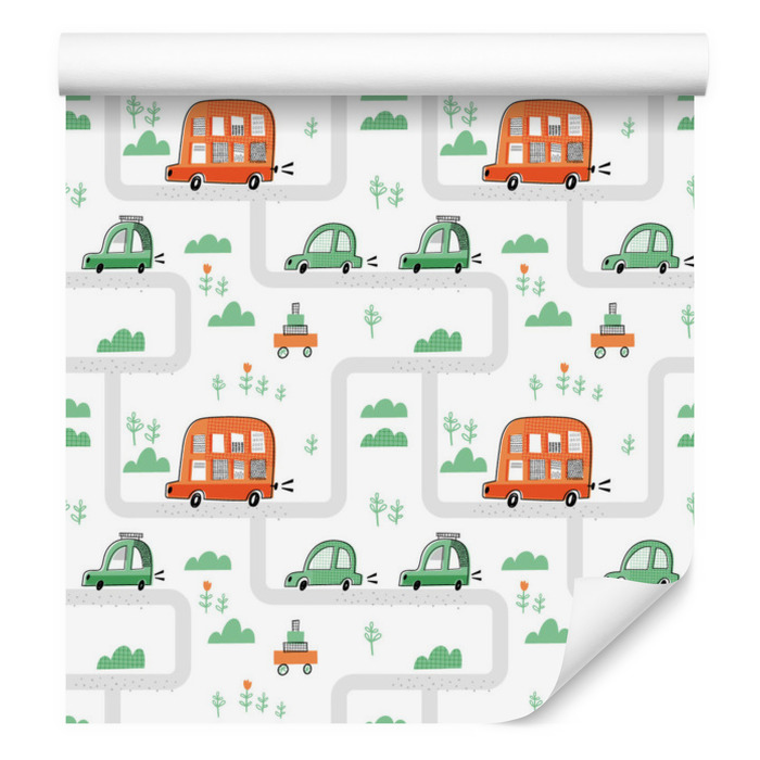 Tapete Mit Skandinavischem Automotiv Für Wohn- Und Schlafzimmer, 50 X 1000 Cm