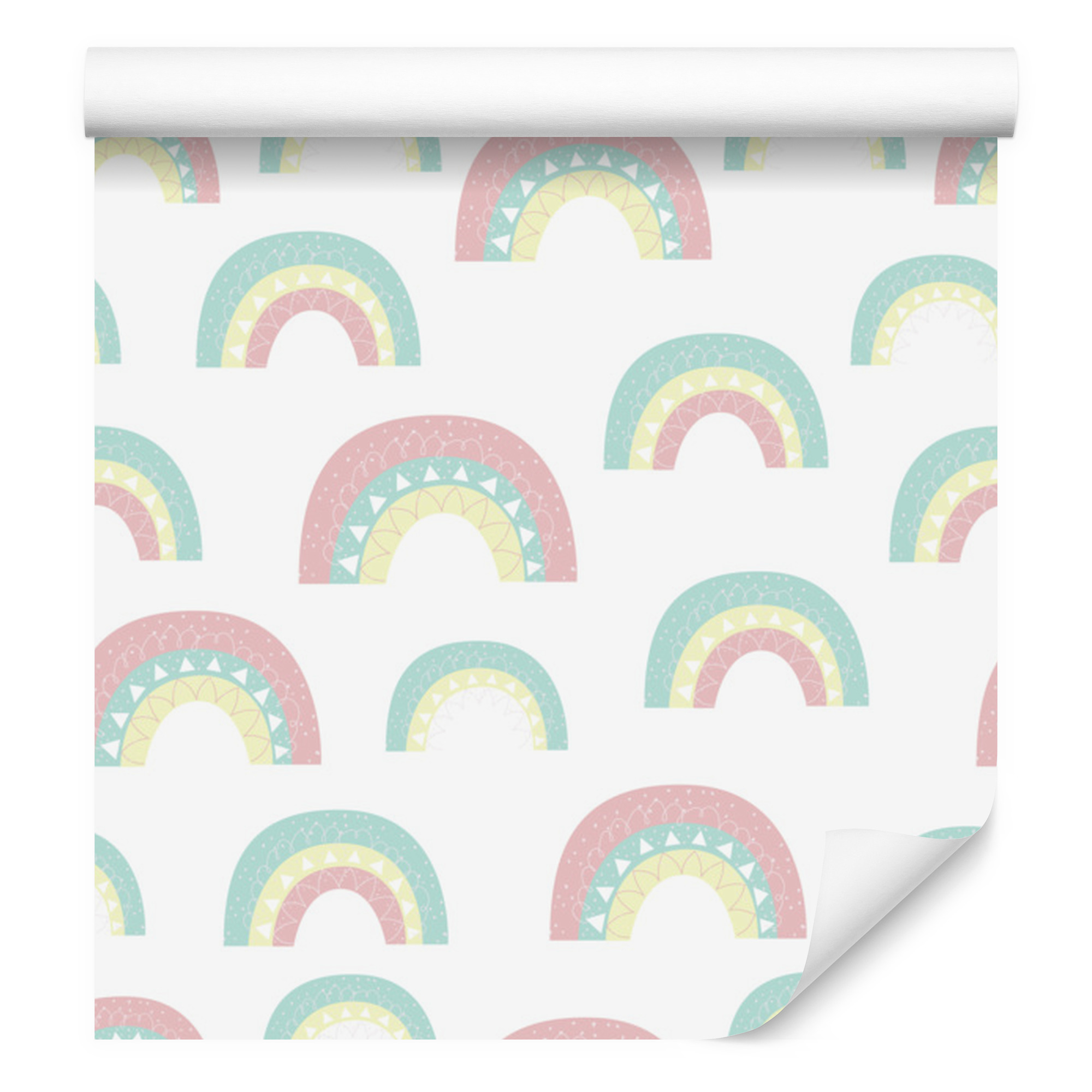 Pastellfarbene Regenbogen-tapete Für Wohn- Und Schlafzimmer, 50 X 1000 Cm