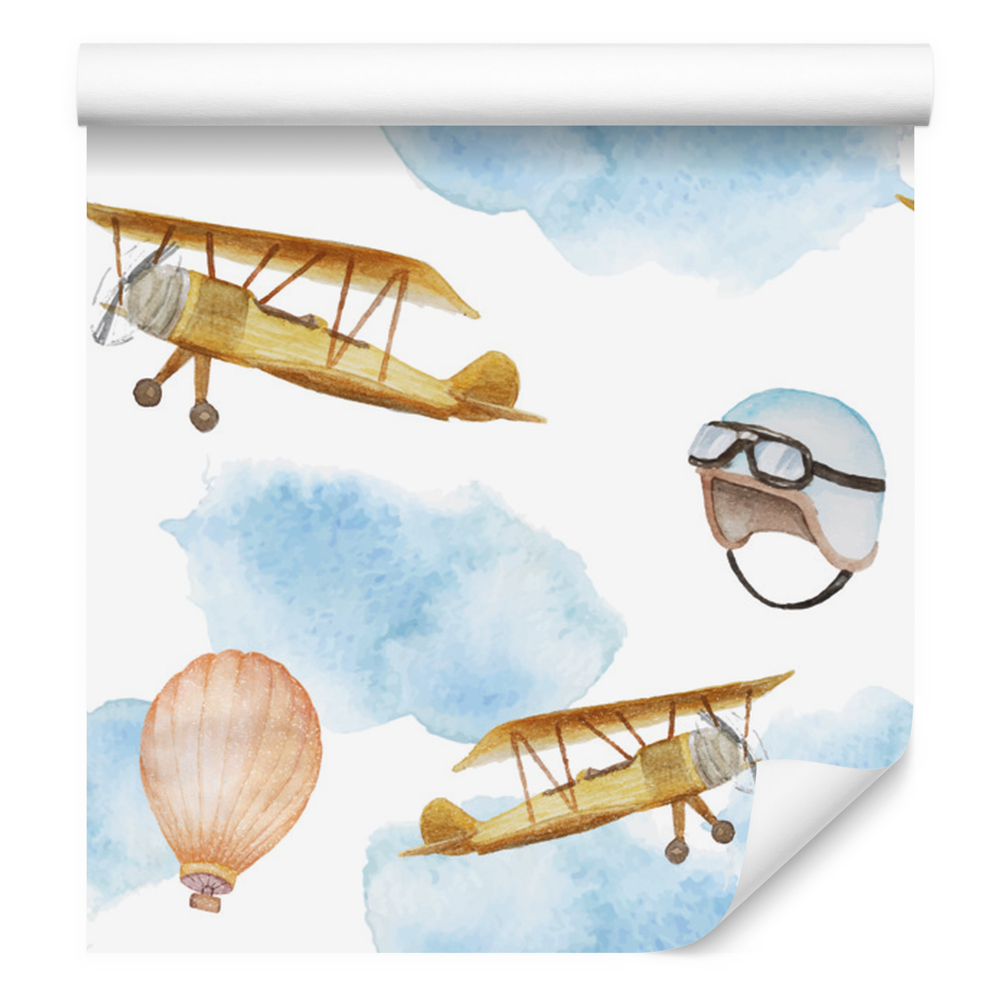 Flugzeug- Und Ballontapete Für Wohn- Und Schlafzimmer, 50 X 1000 Cm