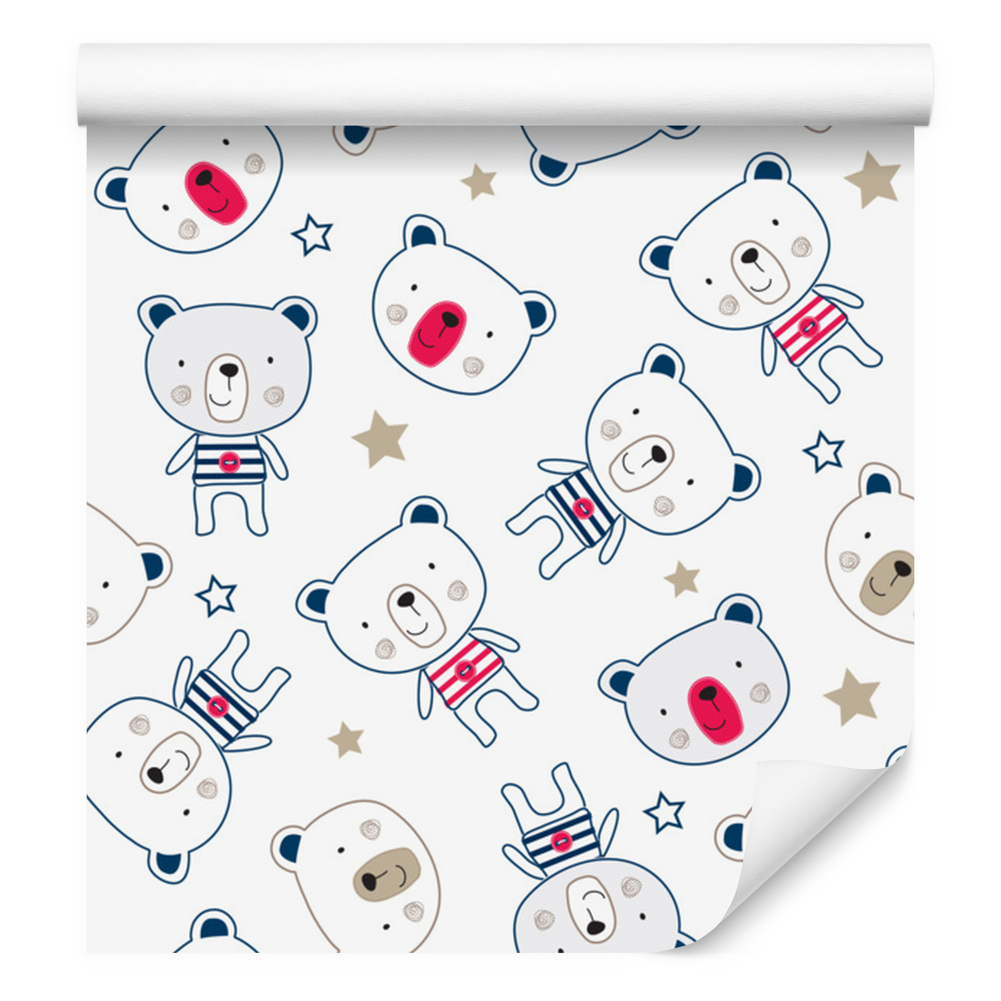 Tapete „teddybären Zwischen Sternen“ Für Wohn- Und Schlafzimmer, 50 X 1000 Cm