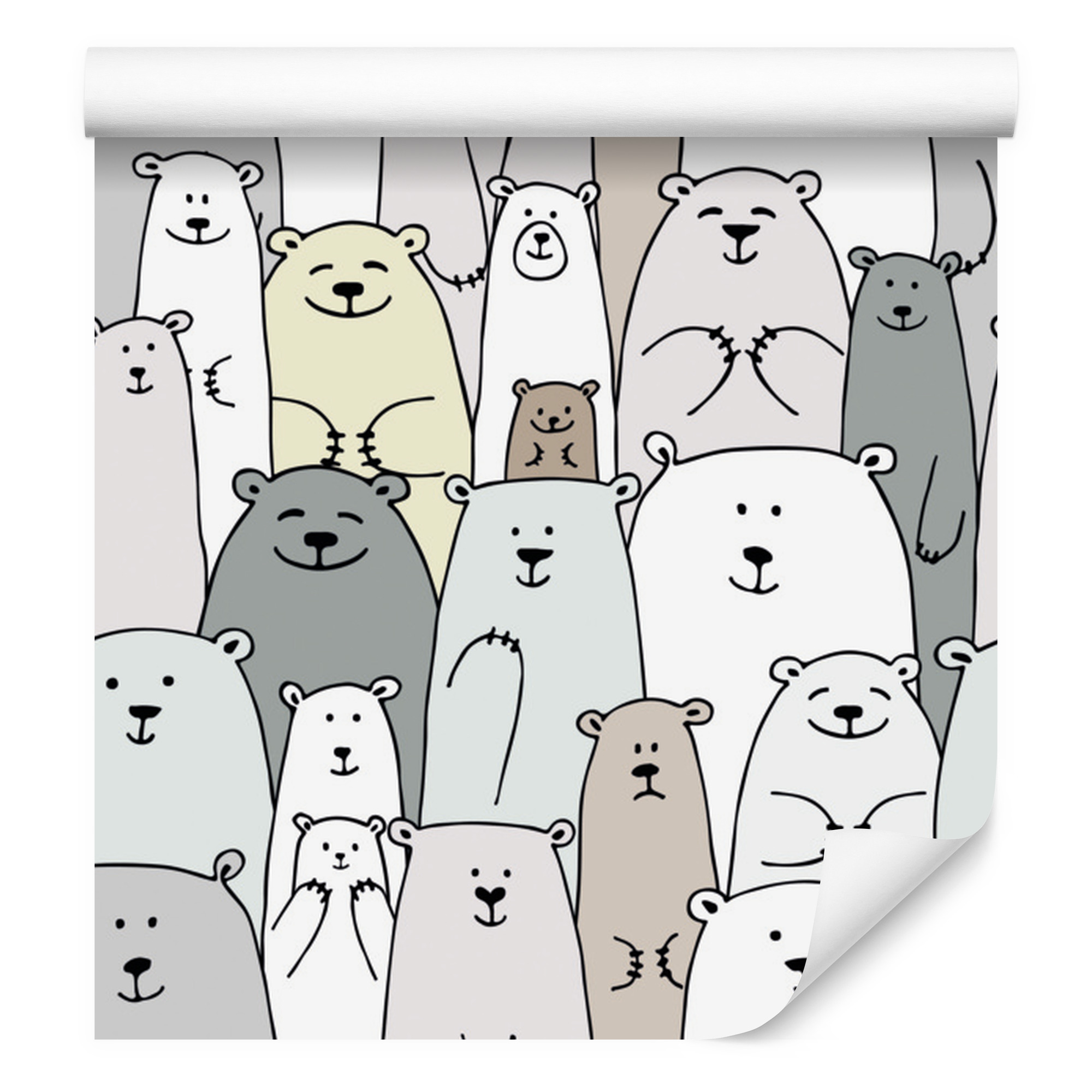Teddybär-familientapete Für Wohn- Und Schlafzimmer, 50 X 1000 Cm
