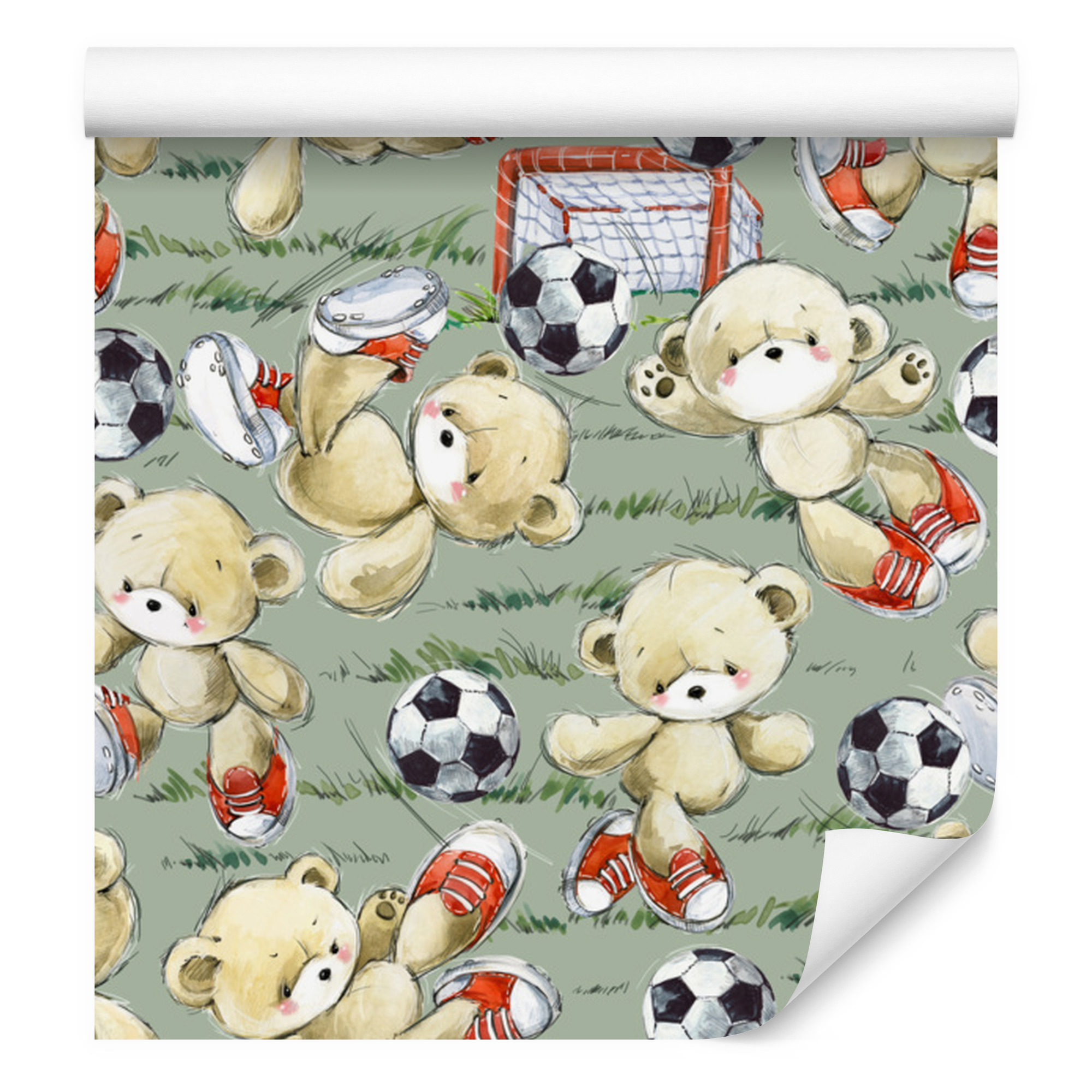 Niedliche Teddybären-tapete Für Wohn- Und Schlafzimmer, 50 X 1000 Cm