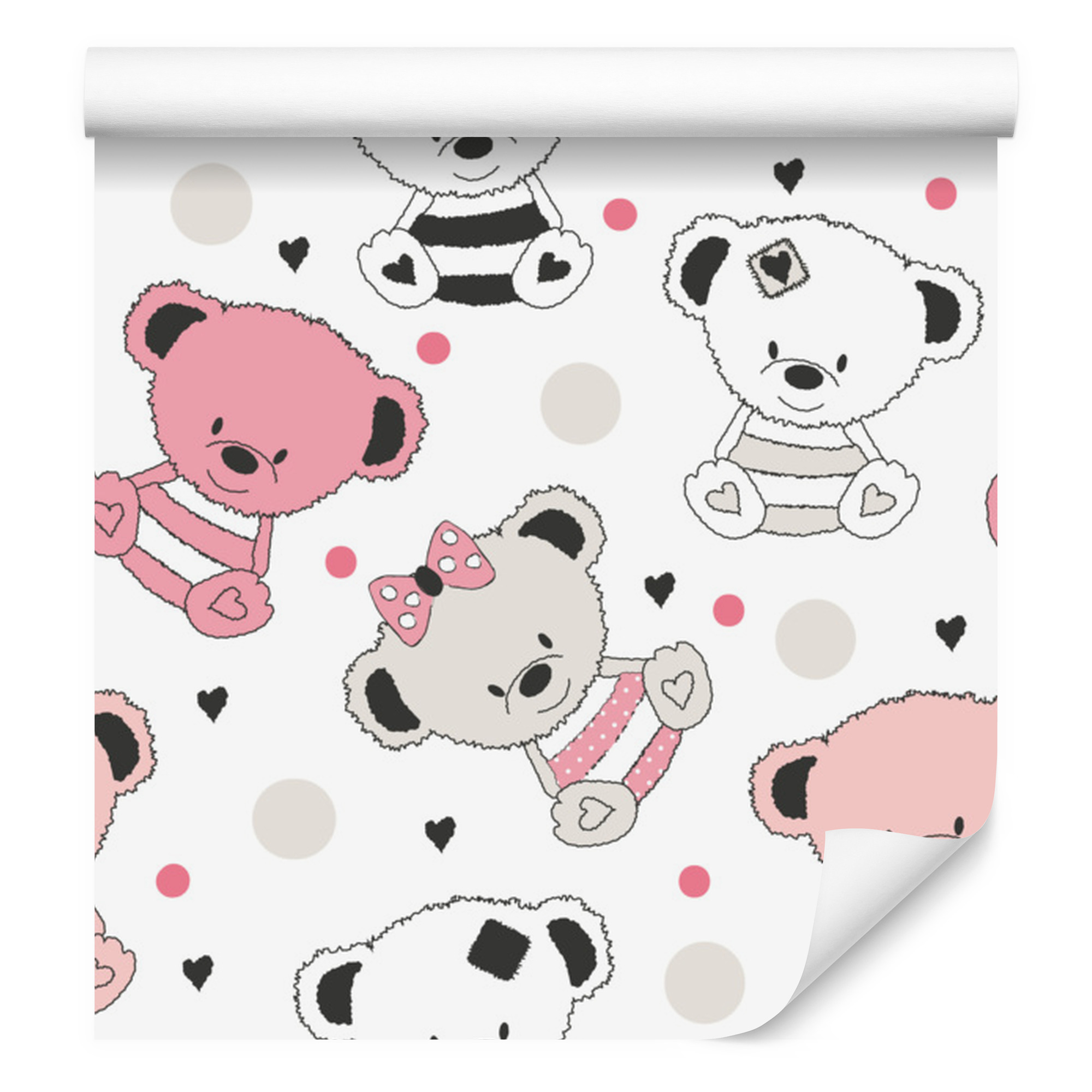 Bunte Teddybären-tapete Für Wohn- Und Schlafzimmer, 50 X 1000 Cm