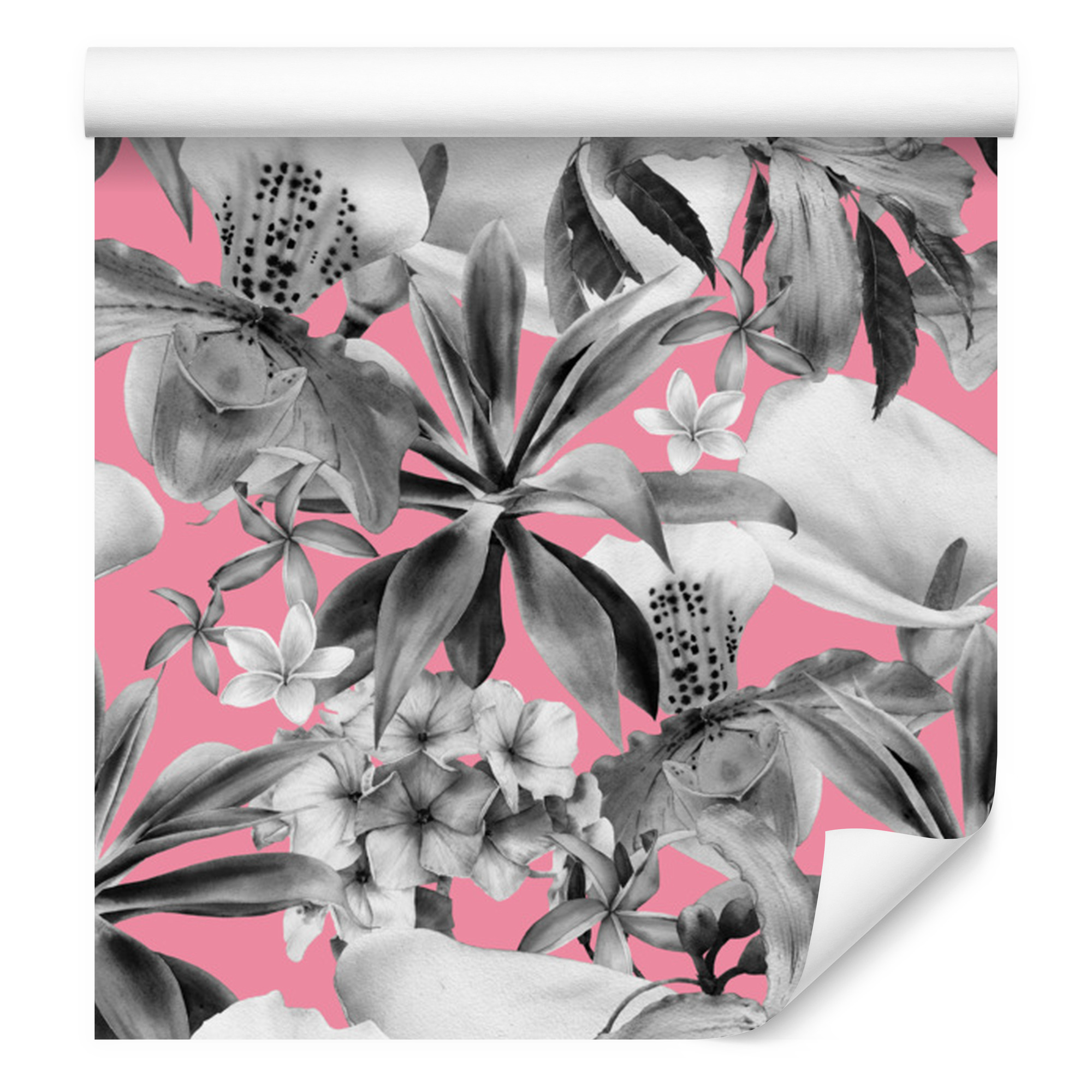 Orchideen-naturtapete Für Wohn- Und Schlafzimmer, 50 X 1000 Cm