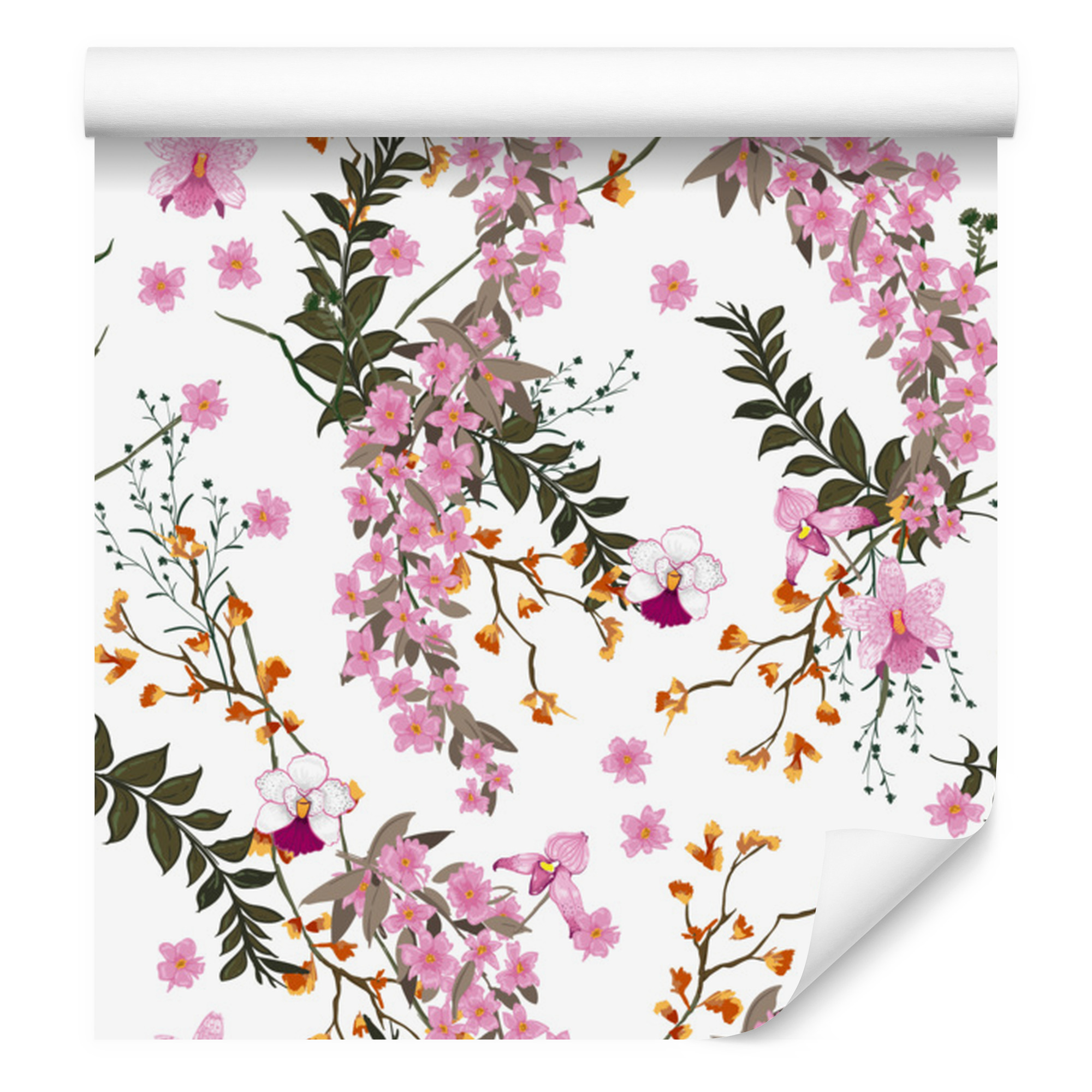 Tapete Mit Blühenden Wildblumen Für Wohn- Und Schlafzimmer, 50 X 1000 Cm