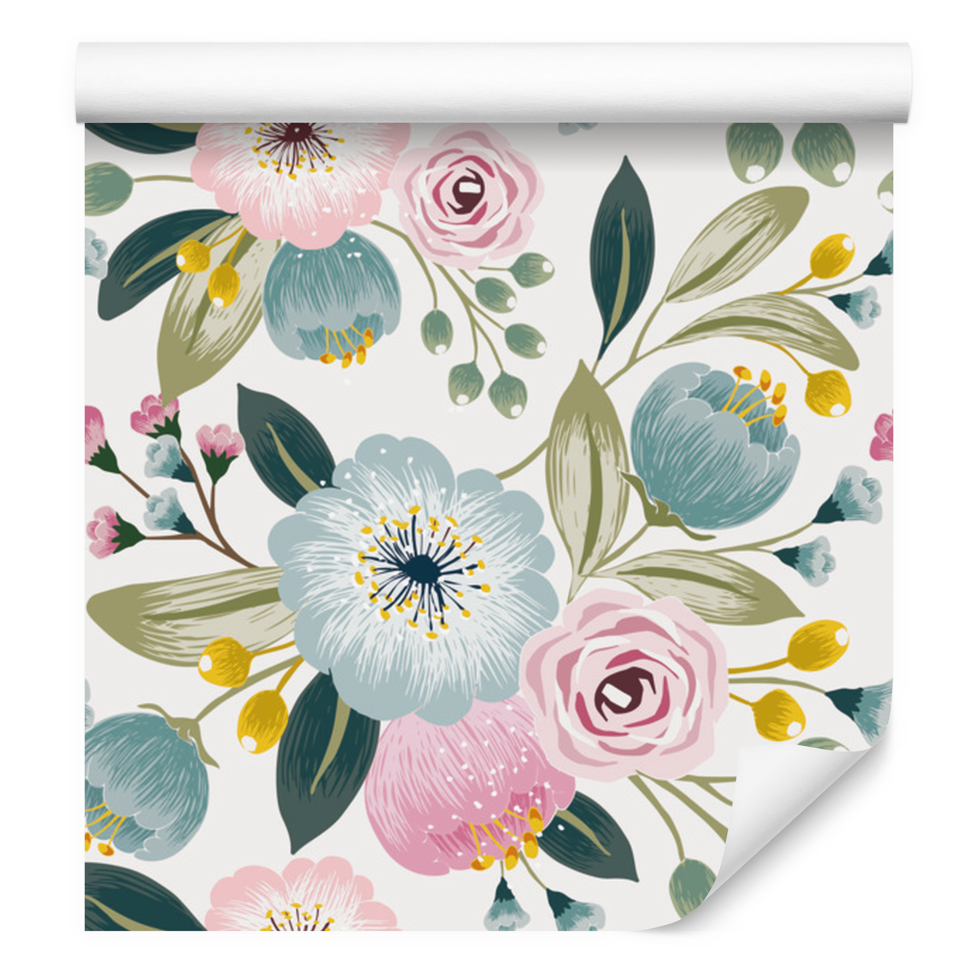 Bunte Frühlingsblumen-tapete Für Wohn- Und Schlafzimmer, 50 X 1000 Cm