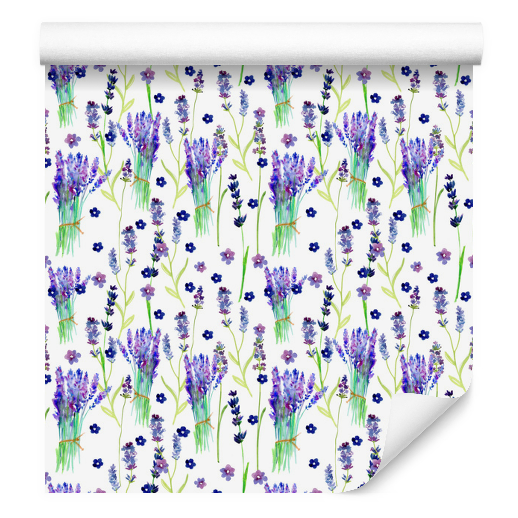 Tapete „blumensträuße Mit Lavendel“ Für Wohn- Und Schlafzimmer, 50 X 1000 Cm