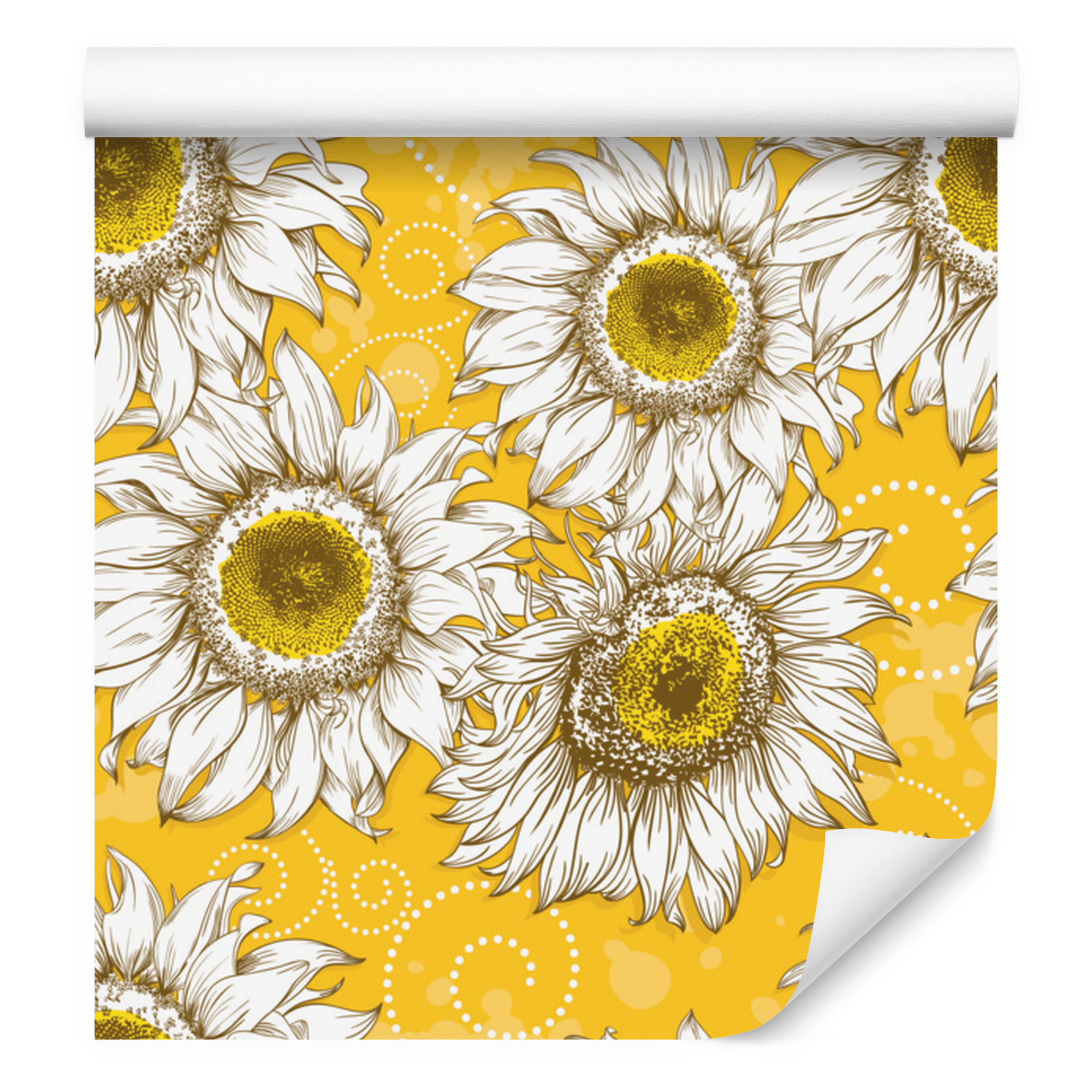 Sonnenblumen-tapete Für Wohn- Und Schlafzimmer, 50 X 1000 Cm