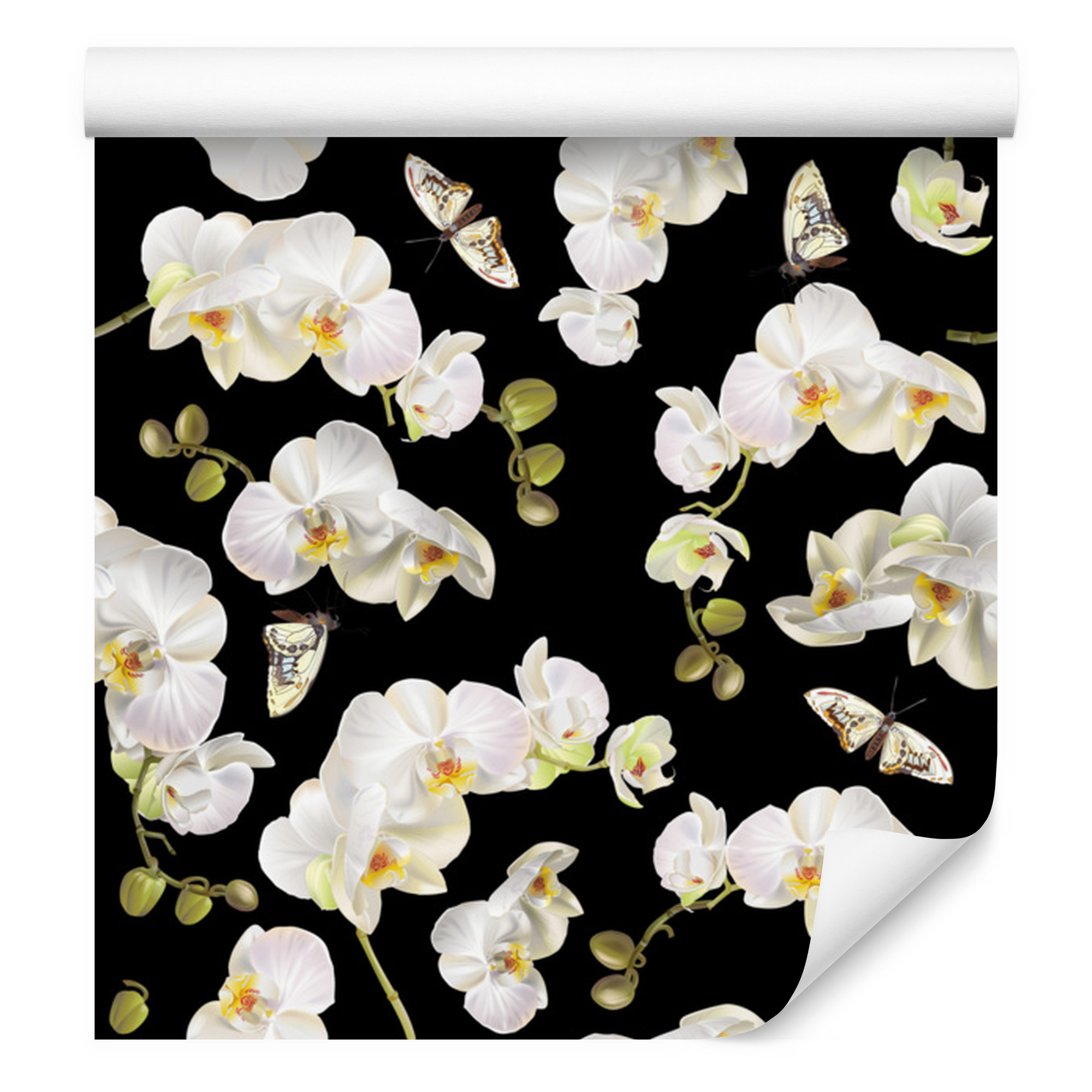 Orchideen-naturblumen-tapete Für Wohn- Und Schlafzimmer, 50 X 1000 Cm