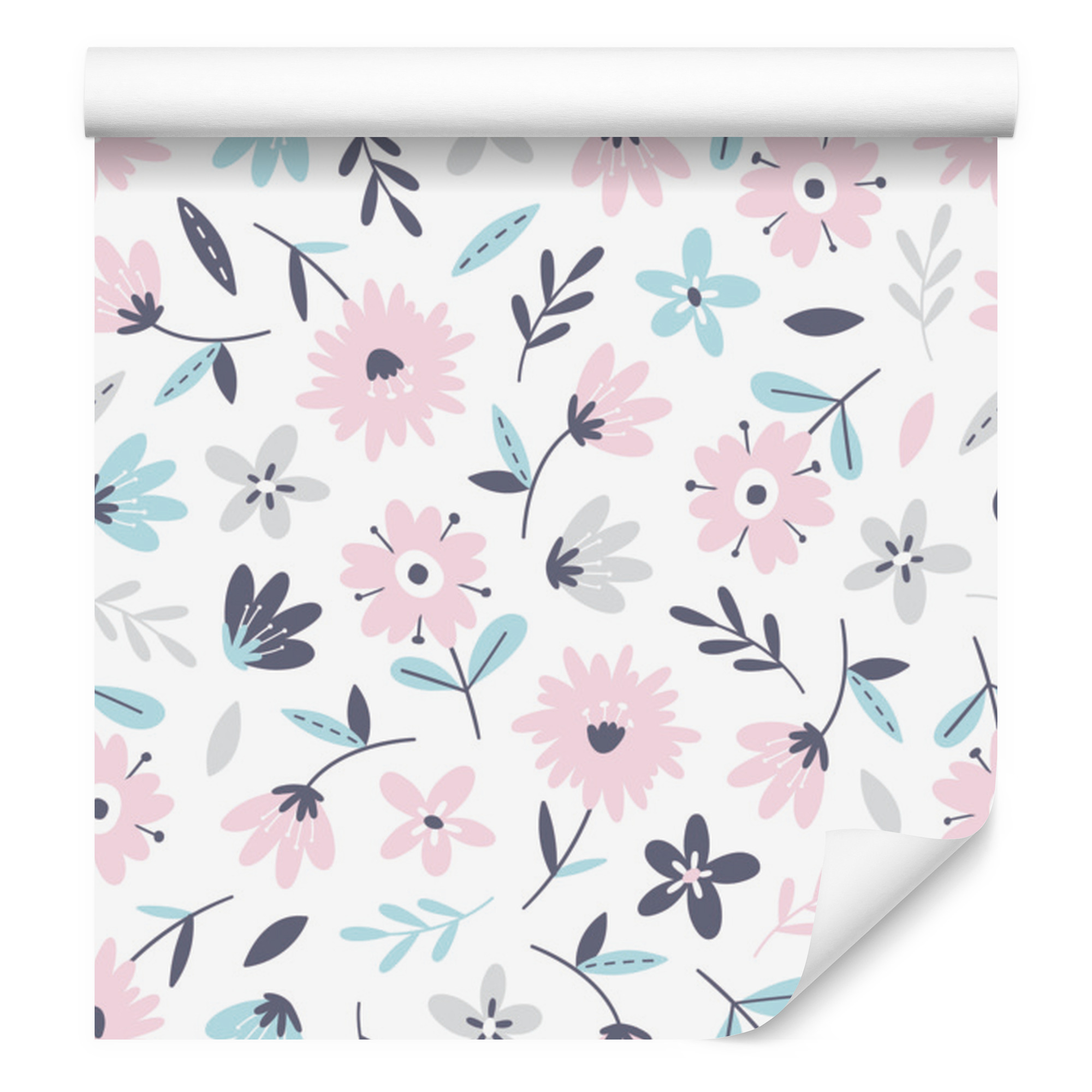 Zarte Blumentapete Für Wohn- Und Schlafzimmer, 50 X 1000 Cm