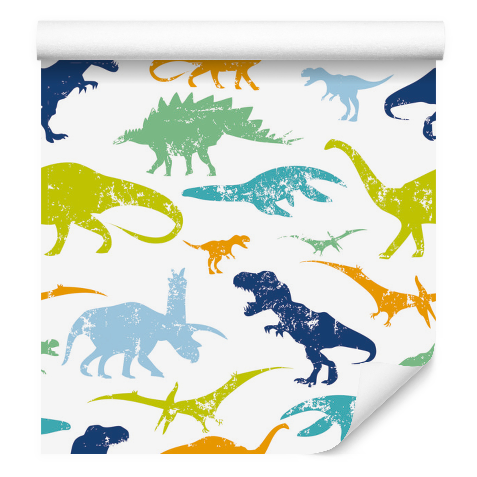 Bunte Dinosaurier-tapete Für Wohn- Und Schlafzimmer, 50 X 1000 Cm