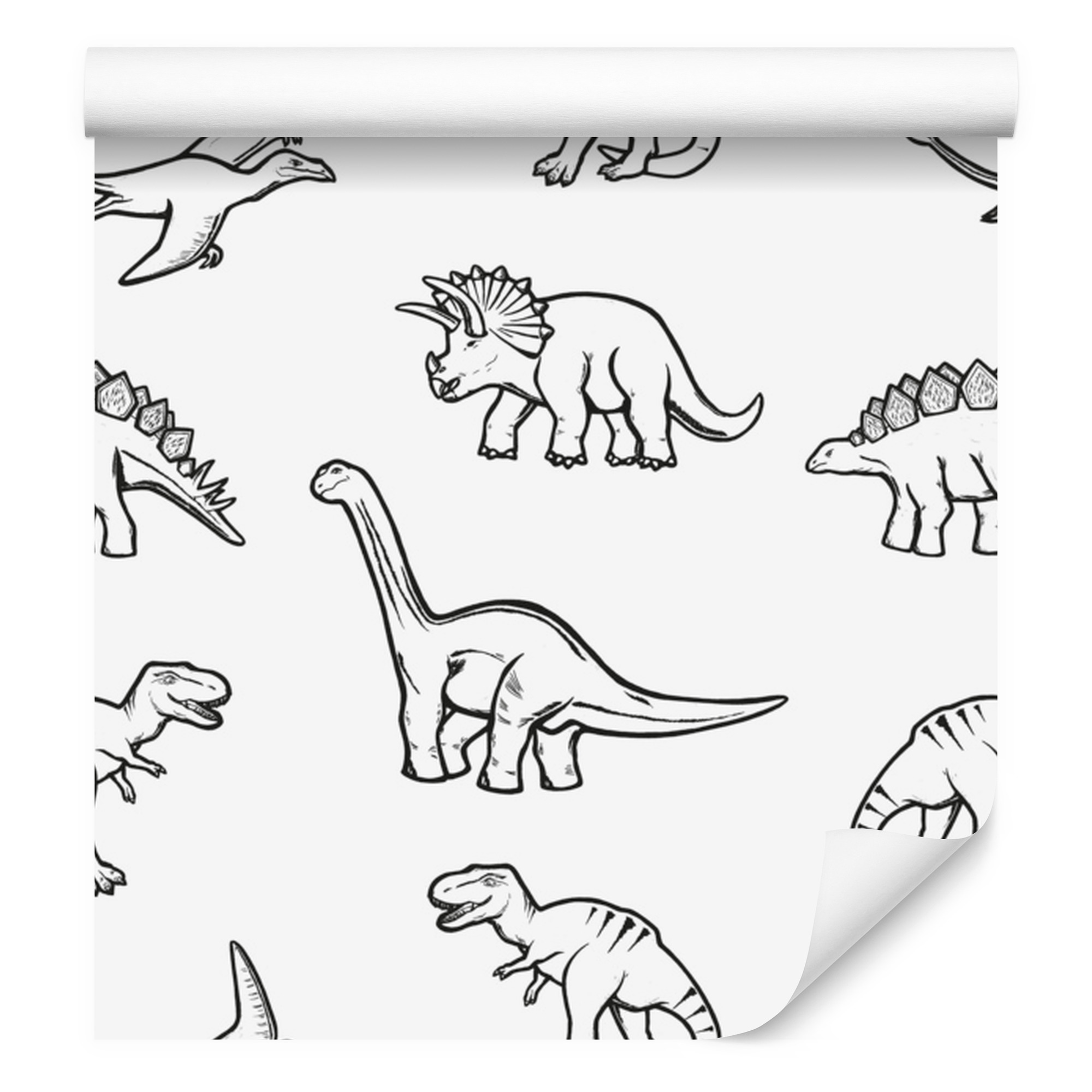 Dinosaurier- Und Tiertapete Für Wohn- Und Schlafzimmer, 50 X 1000 Cm
