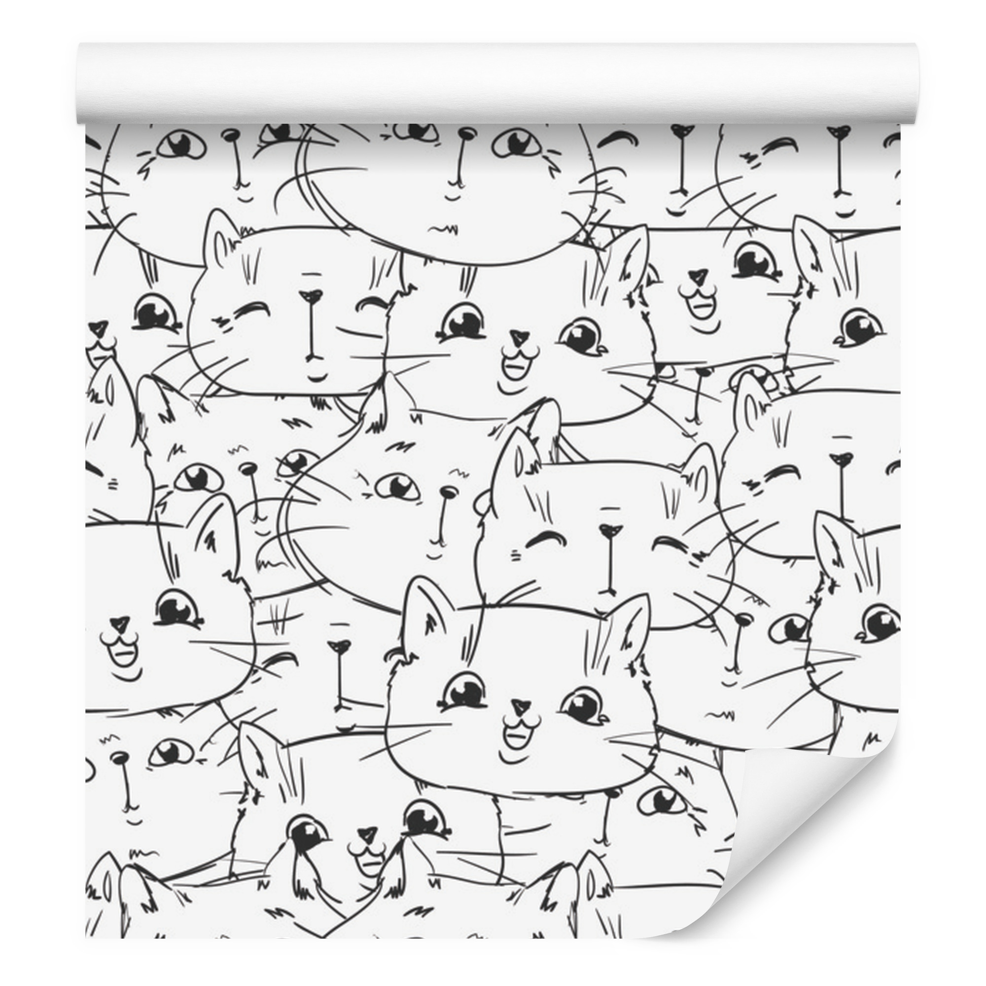 Tapete Mit Kleinen Kätzchen Für Wohn- Und Schlafzimmer, 50 X 1000 Cm