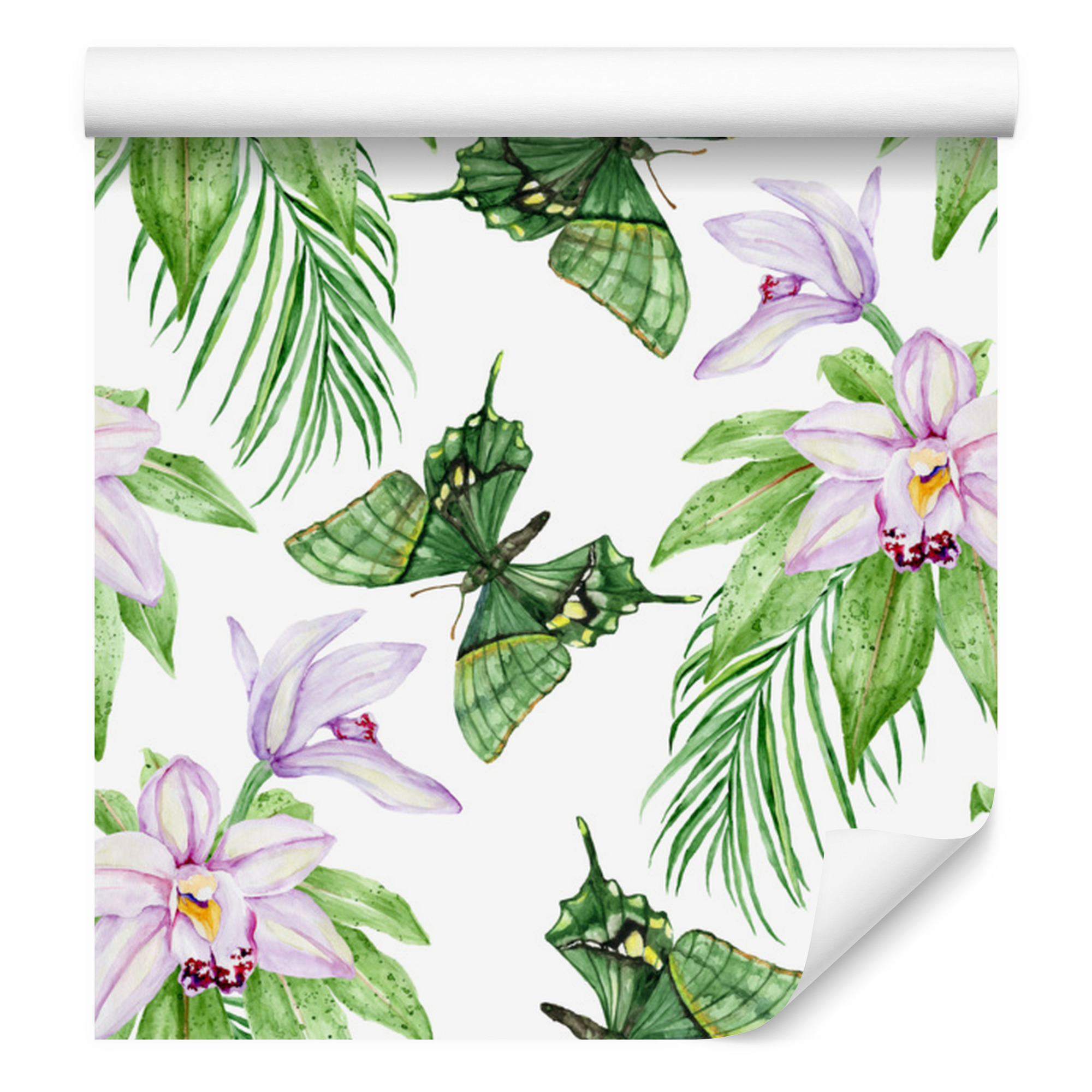 Tapete Mit Schmetterlingen, Blumen Und Pflanzen Für Wohn- Und Schlafzimmer, 50 X 1000 Cm