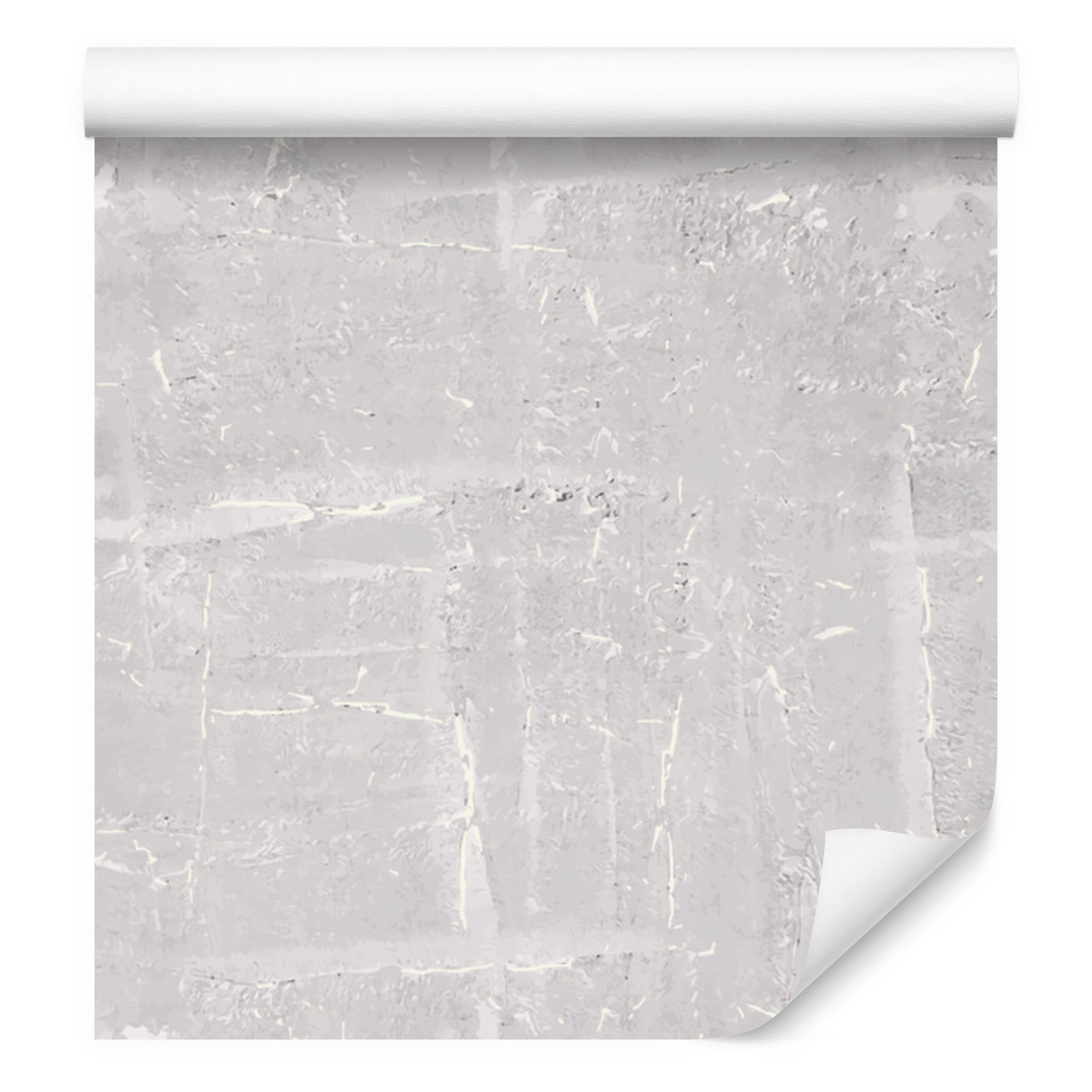Tapete In Heller, Rissiger Betonoptik Für Wohn- Und Schlafzimmer, 50 X 1000 Cm