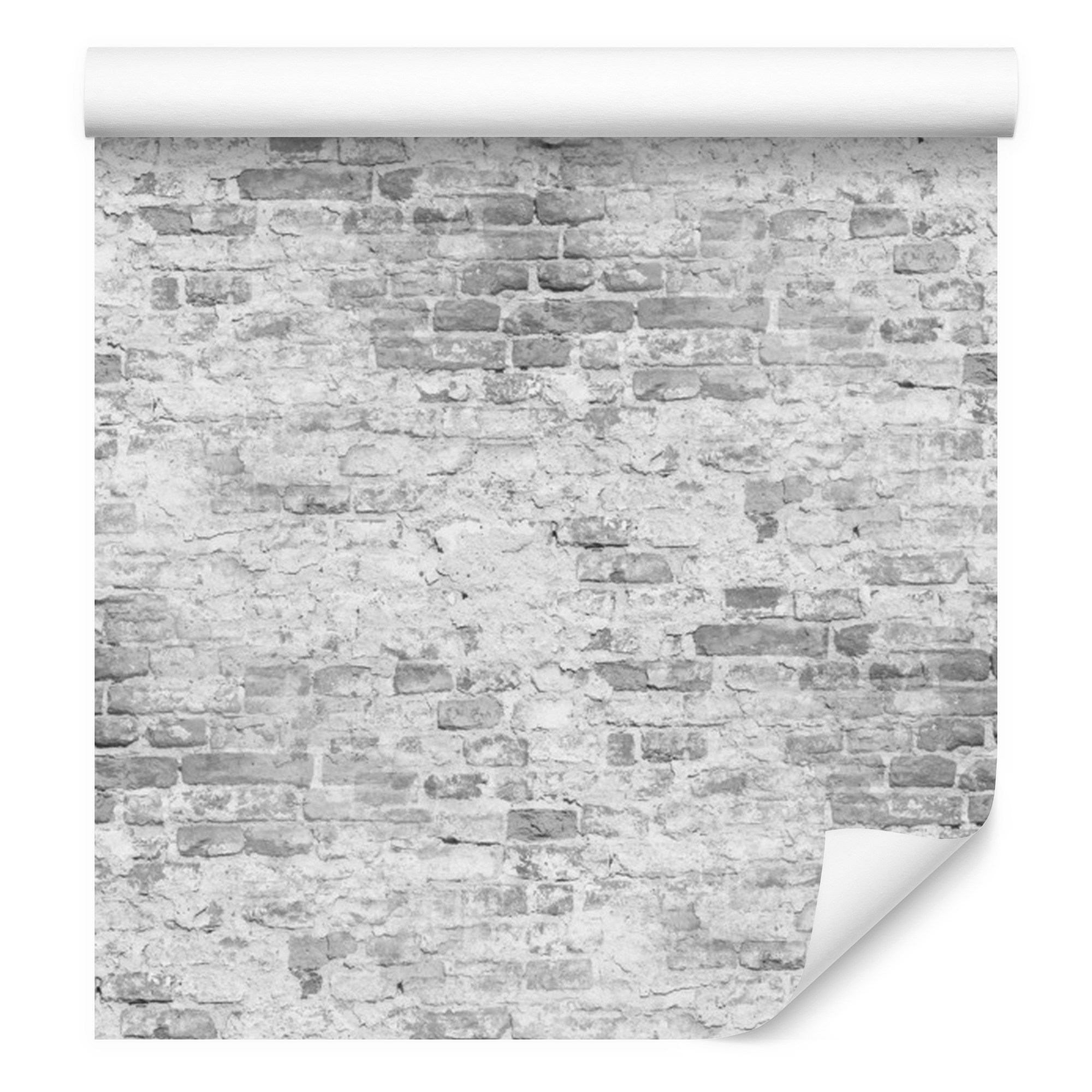 Tapete Alte Backsteinwand In Grautönen Für Wohn- Und Schlafzimmer 50x1000