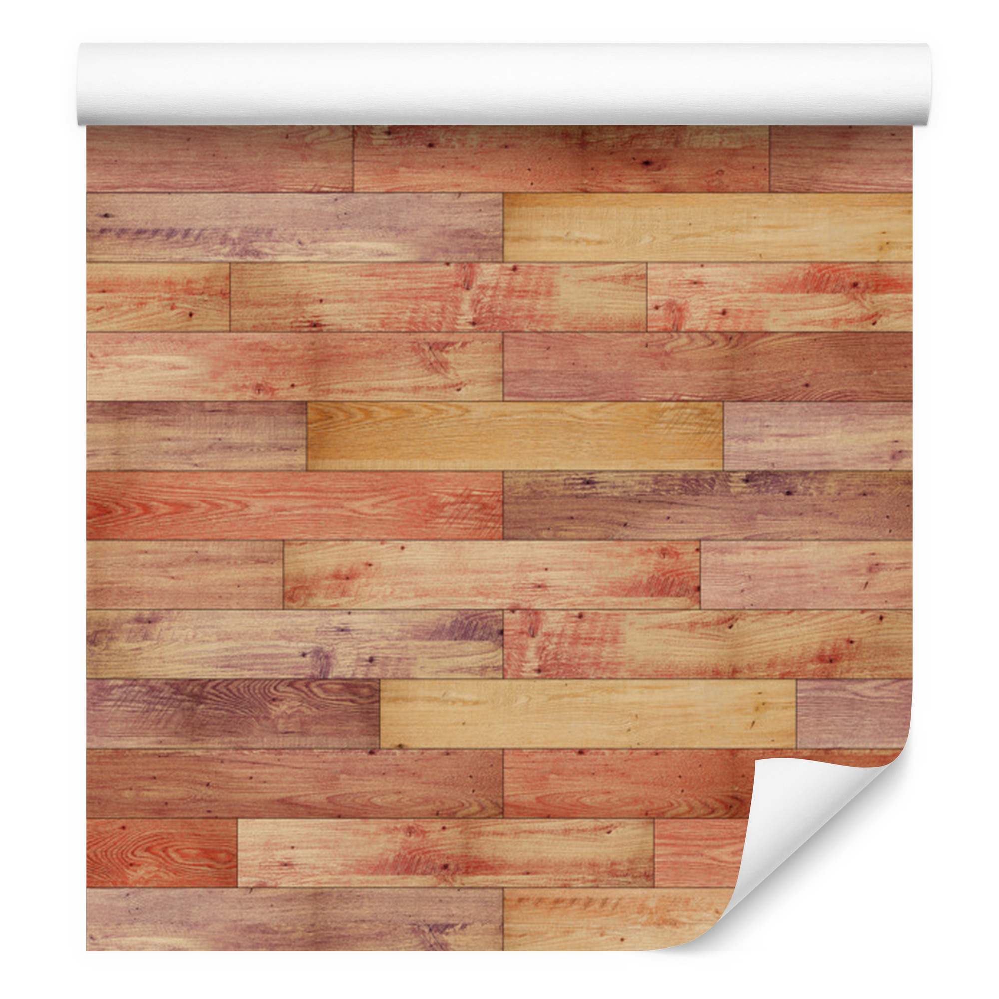 Bunte, Horizontale Holzpaneeltapete Für Wohn- Und Schlafzimmer, 50 X 1000 Cm