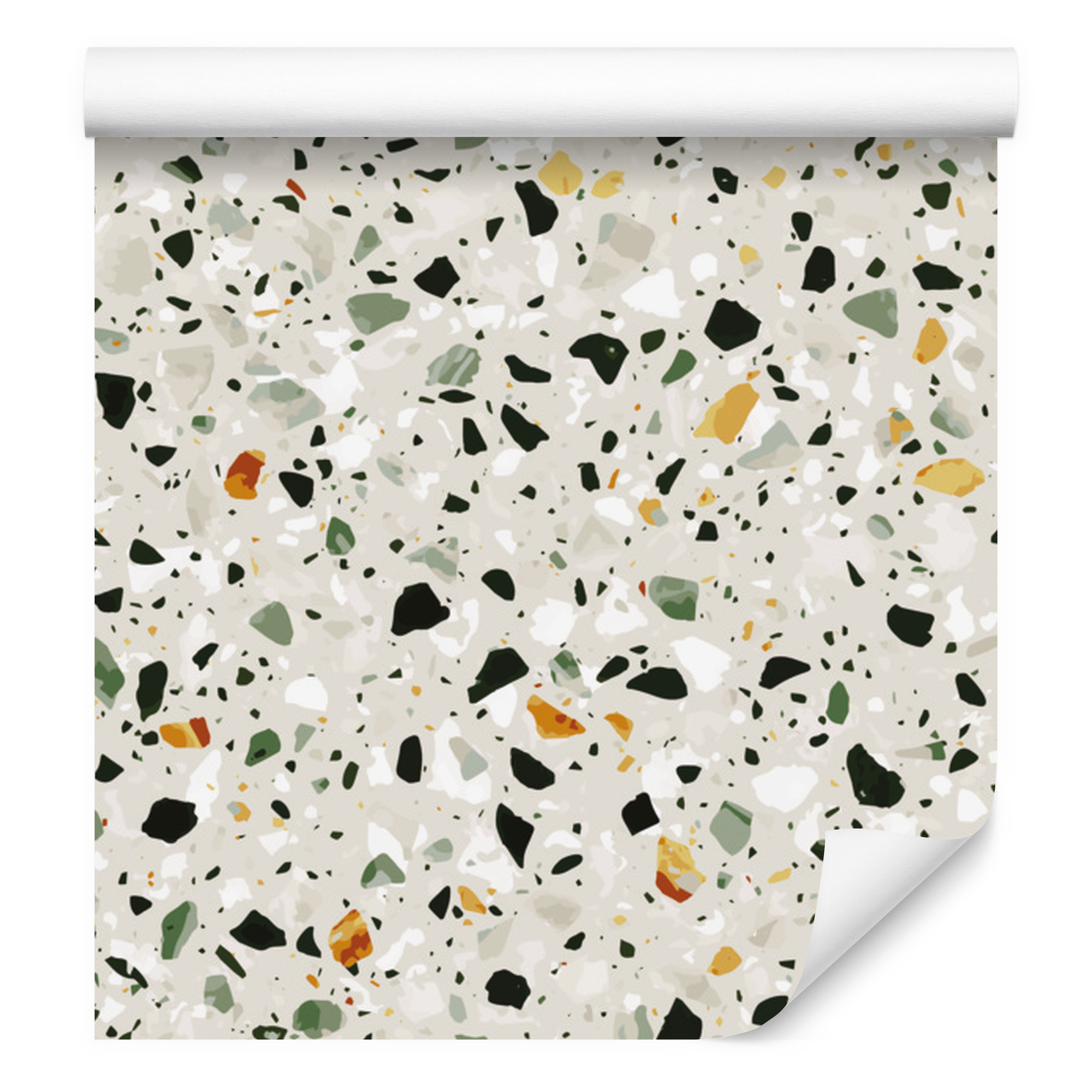 Bunte Terrazzo-betontapete Für Wohn- Und Schlafzimmer, 50 X 1000 Cm