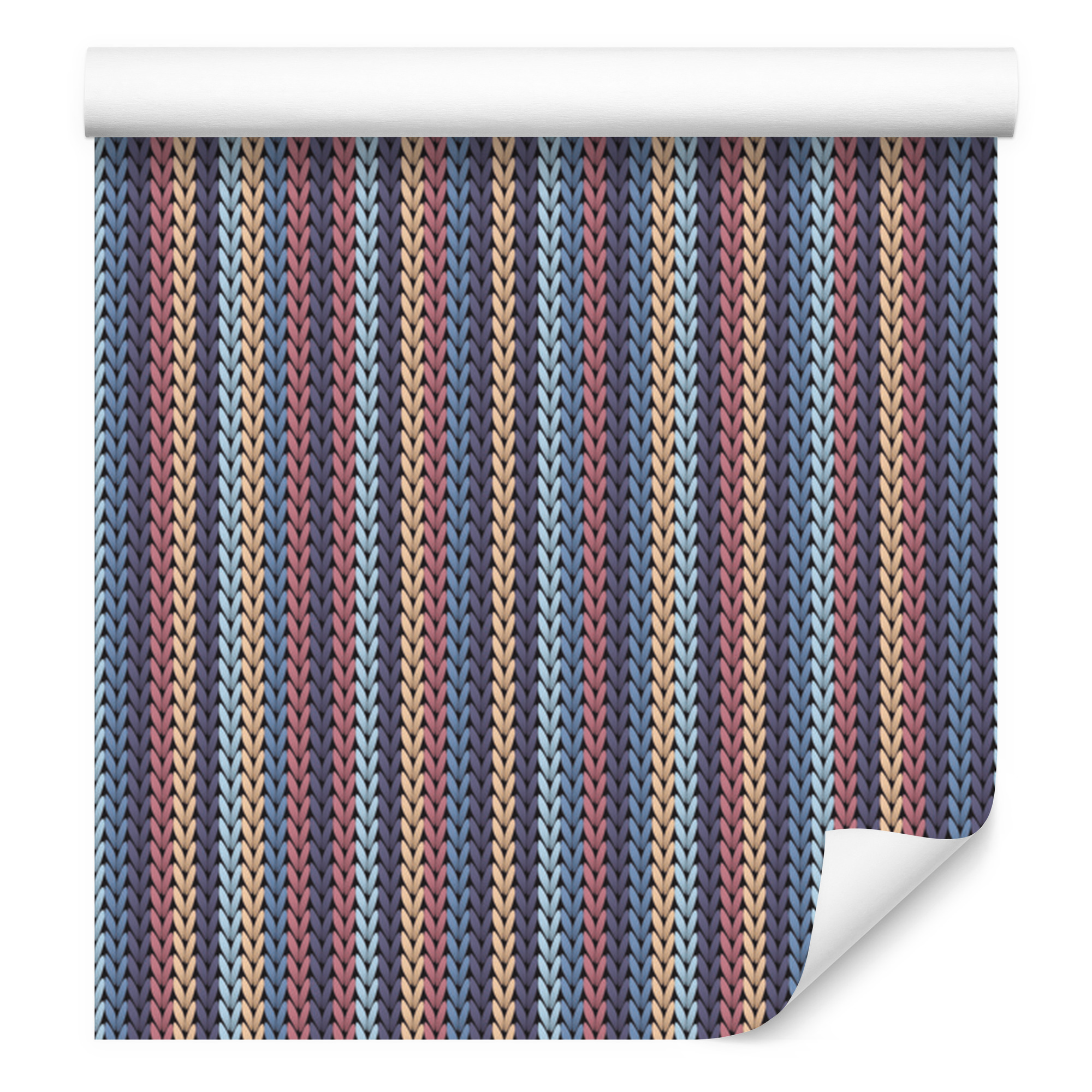 Bunte, Vertikale Streifentapete Für Wohn- Und Schlafzimmer, 50 X 1000 Cm
