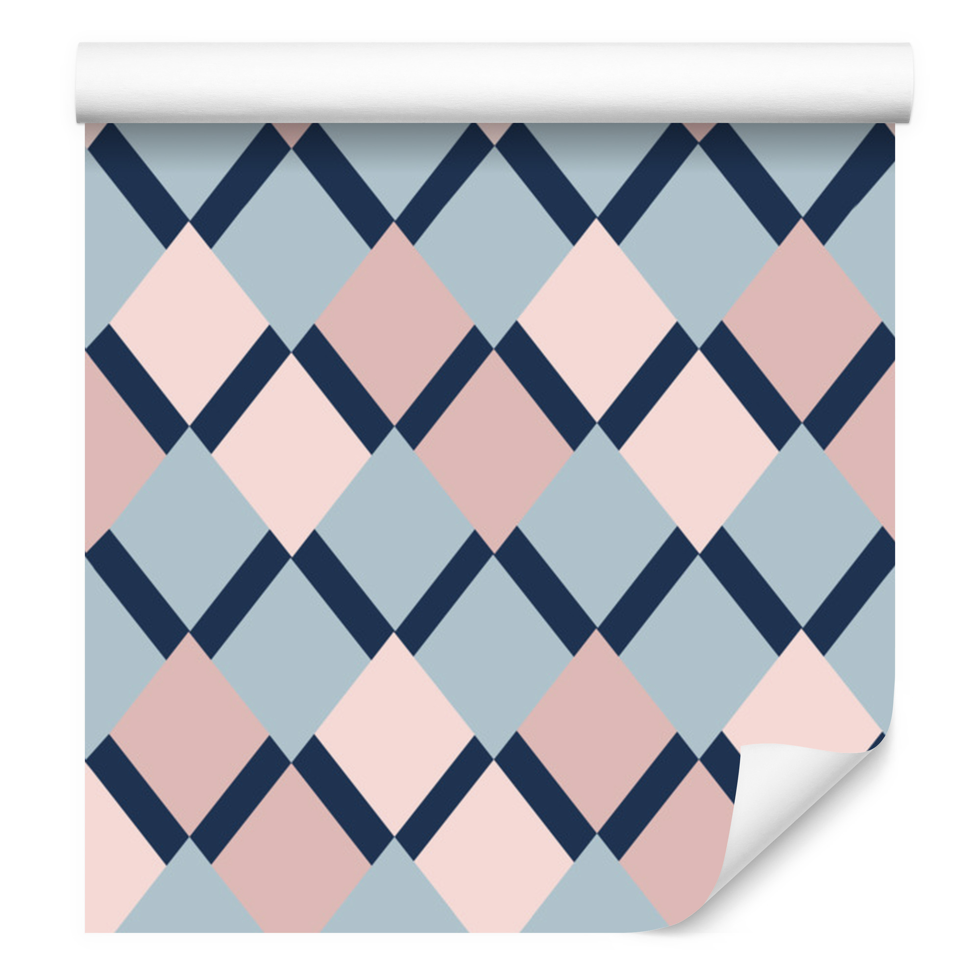 Geometrische Und Farbenfrohe Rautentapete Für Wohn- Und Schlafzimmer, 50 X 1000 Cm