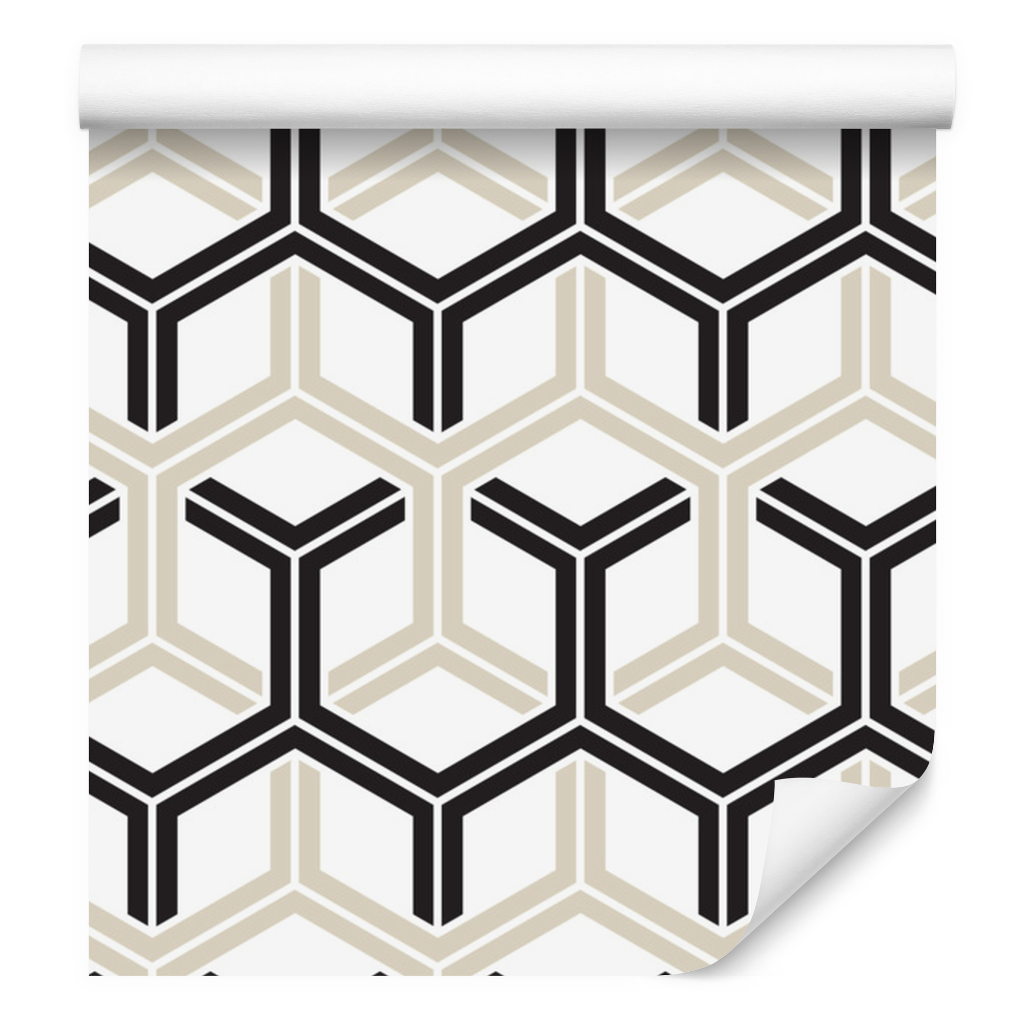 Geometrische Und Sechseckige Tapete Für Wohn- Und Schlafzimmer, 50 X 1000 Cm