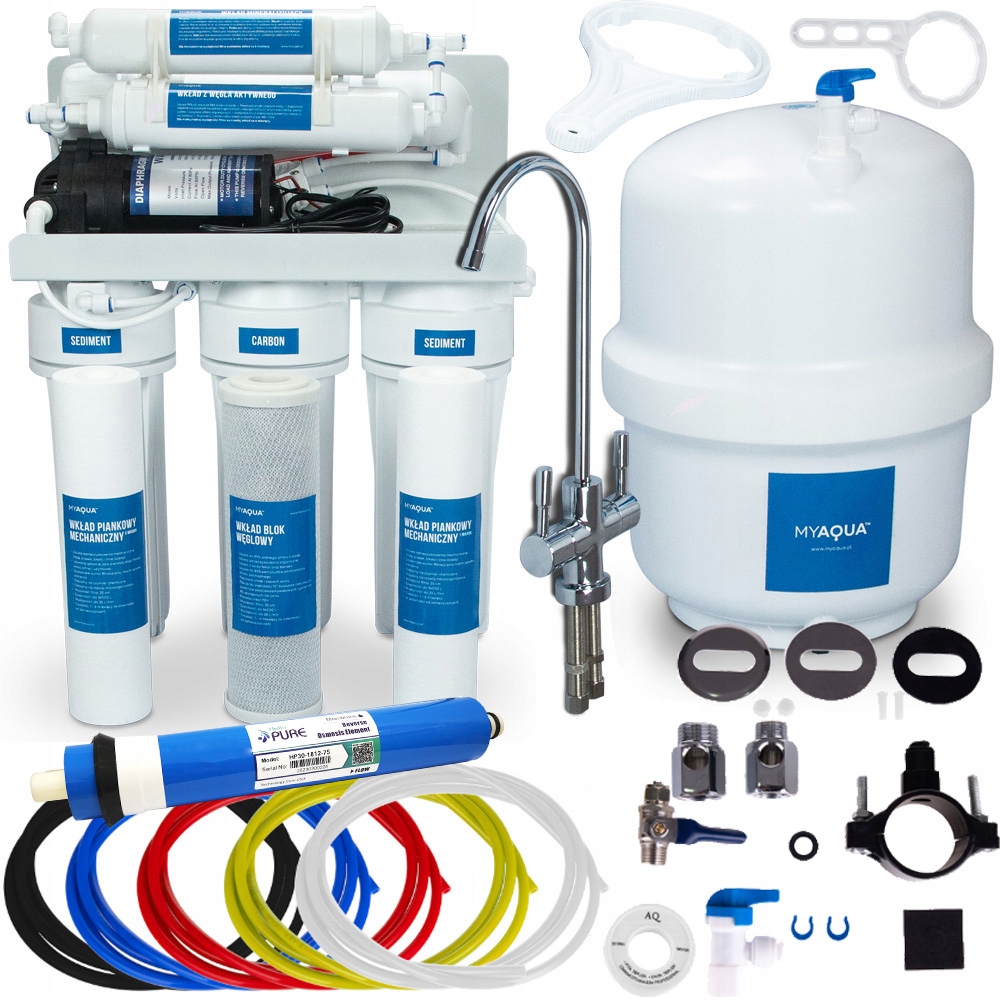 Filter Mit Pumpe, Umkehrosmose Ro6, Stilvoller Wasserhahn