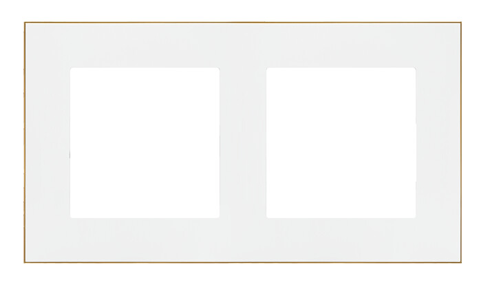 Duo Doppelrahmen: Weiß, Goldener Sockel, Simon55