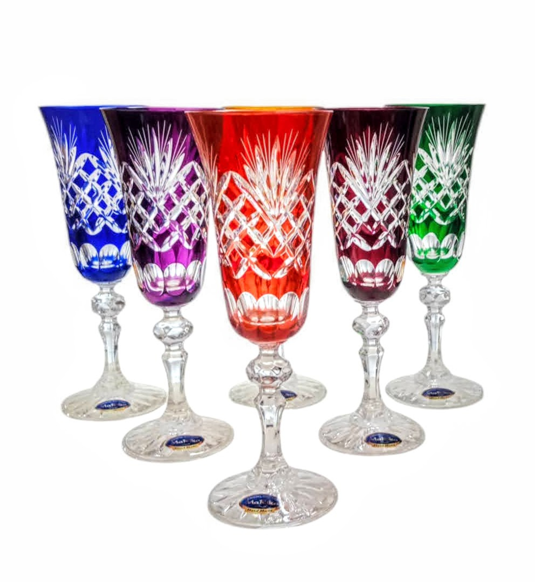 Bunte Kristall-champagnergläser 150 Ml Ananas