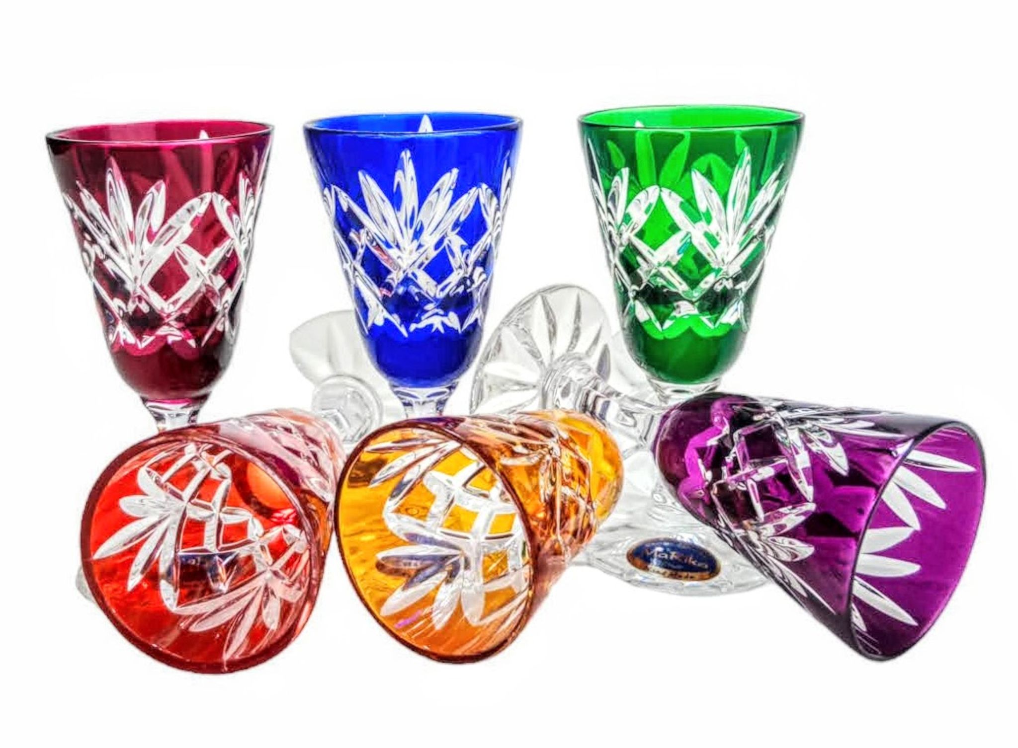 Marika Kristall Bunte Kristall-wodkagläser 25 Ml Ananas