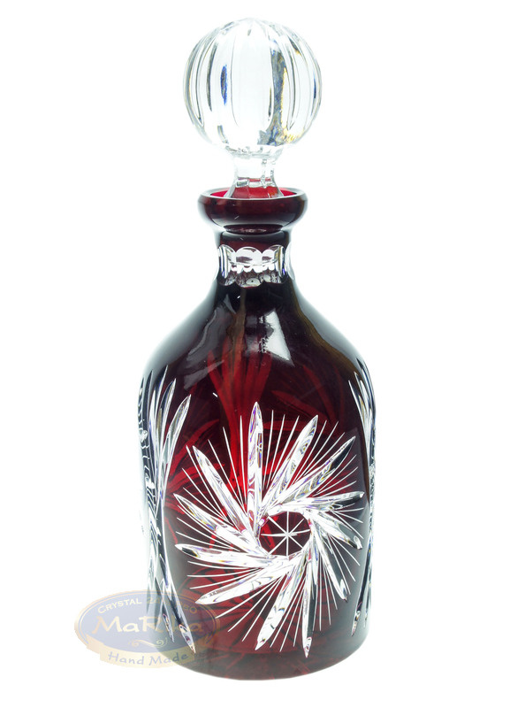 Ruby Crystal Cognac-dekanter Mit Olivenmühle, 750 Ml