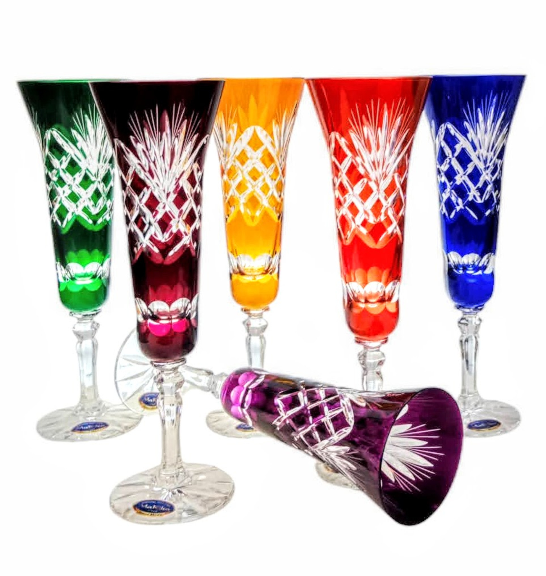 Bunte Kristall-champagnergläser 170 Ml Ananas