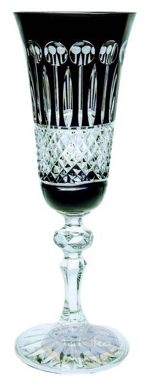 Schwarze Kristall-champagnergläser 150 Ml Französisch