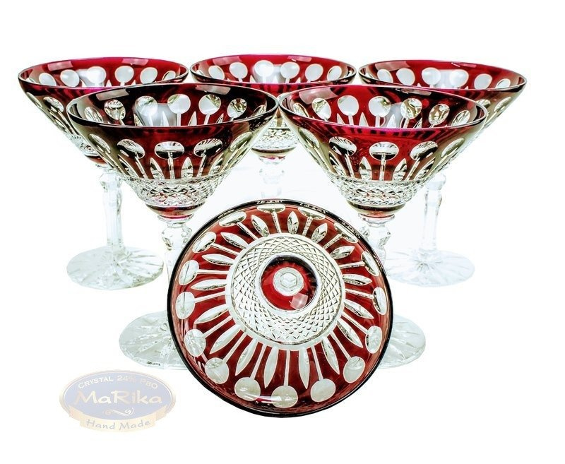 Ruby Crystal Martinigläser 170ml Französisch