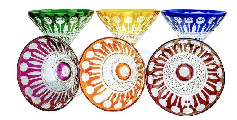 Bunte Kristall-martini-gläser, 170 Ml, Französisch