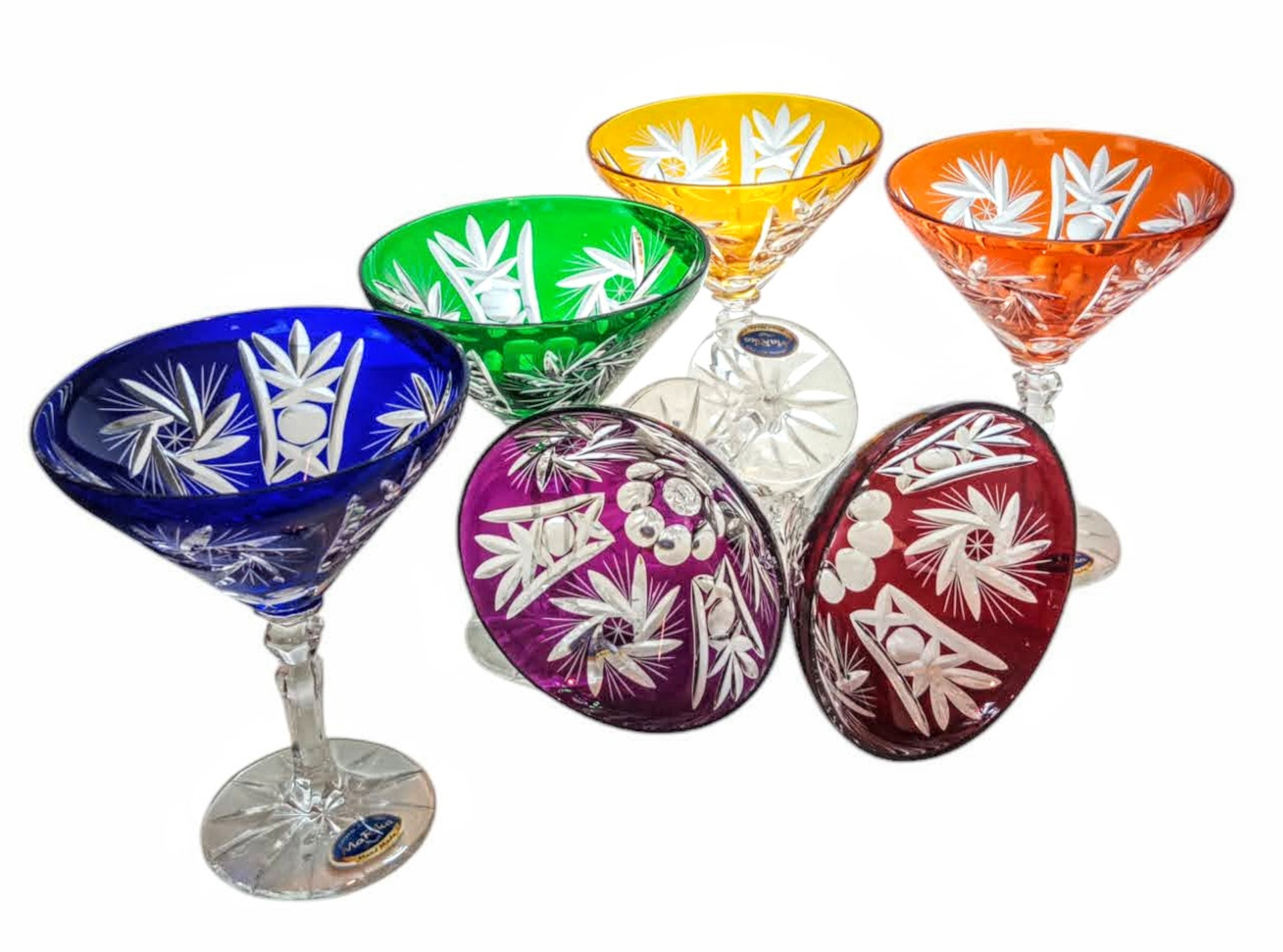 Bunte Kristall-martini-gläser, 110 Ml Olivenmühle
