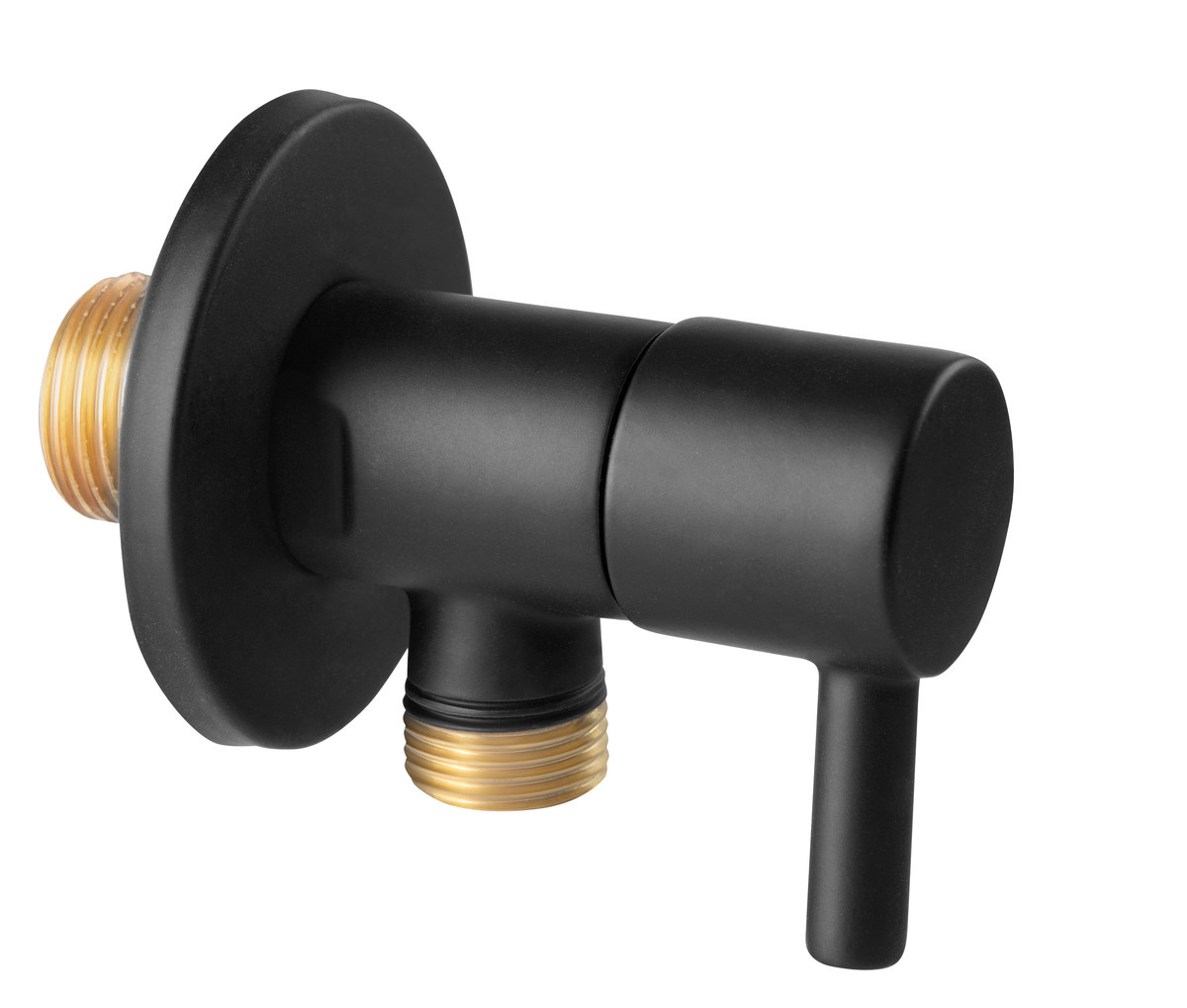 Eckventil, Anschluss G1-2x1-2, Schwarz