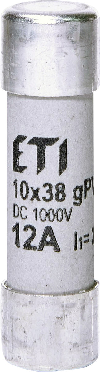 Zylindrischer Pv-sicherungseinsatz Ch10x38 Gpv 12a/1000v Dc 002625077 Eti