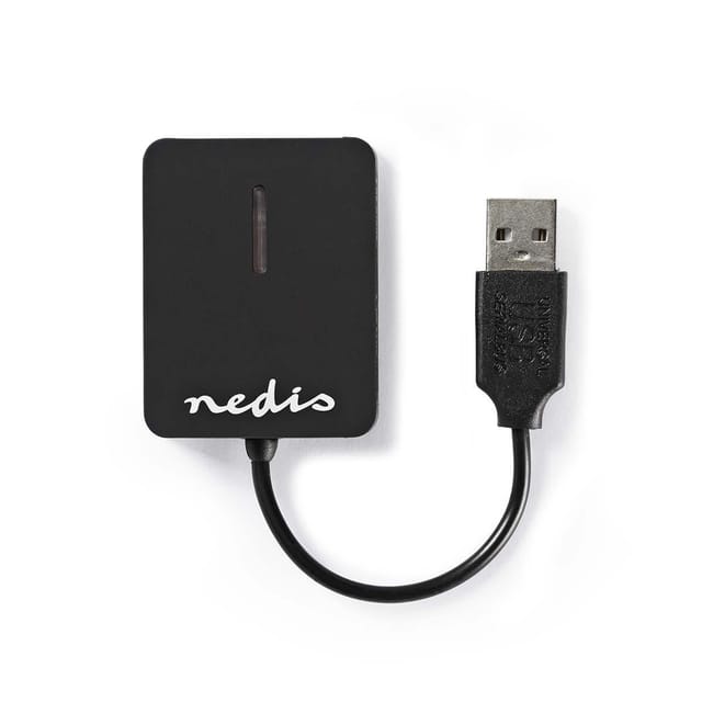 Nedis CRDRU2300BK - card reader - USB 2.0