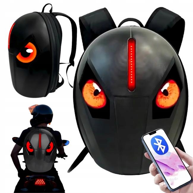 Dh-style Fahrradrucksack, Motorradrucksack, 2x Rgb-led-bildschirm, Bluetooth